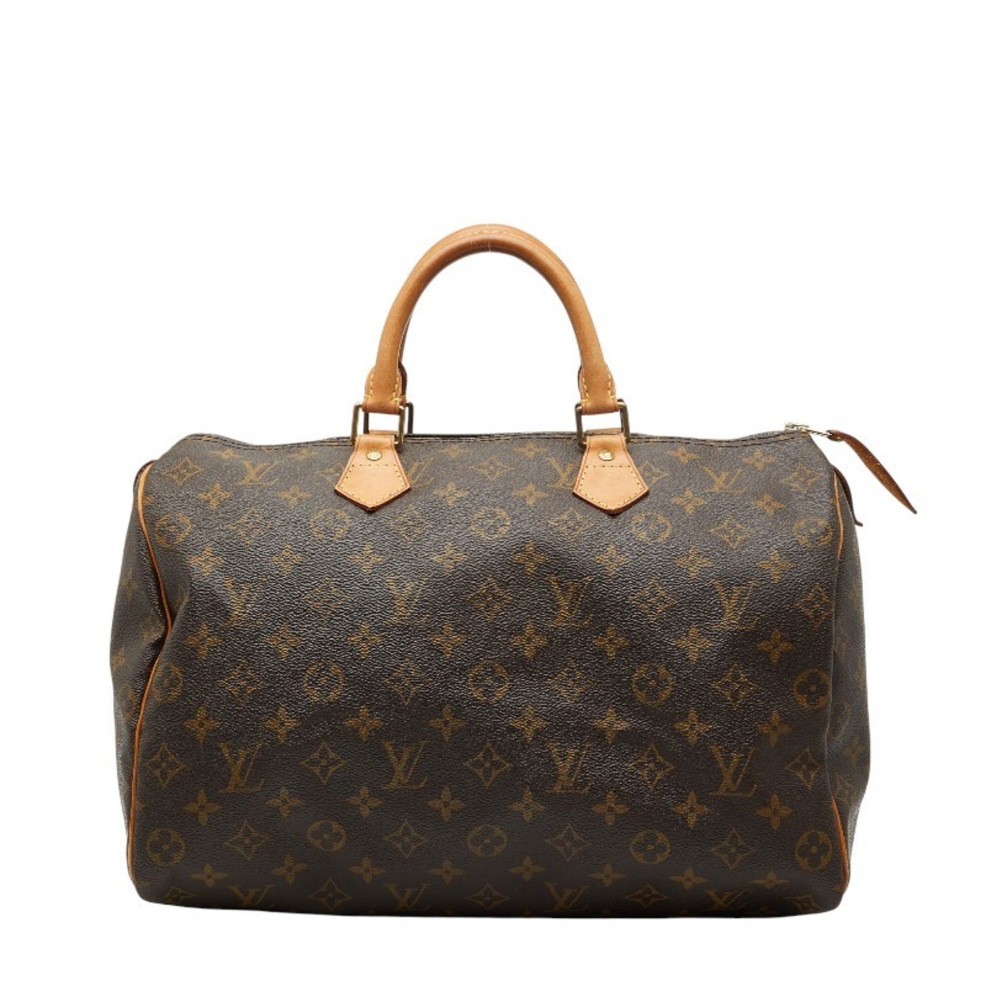 Louis Vuitton Brown Pvc Leather Boston Bag Handbag (Pre-Owned)