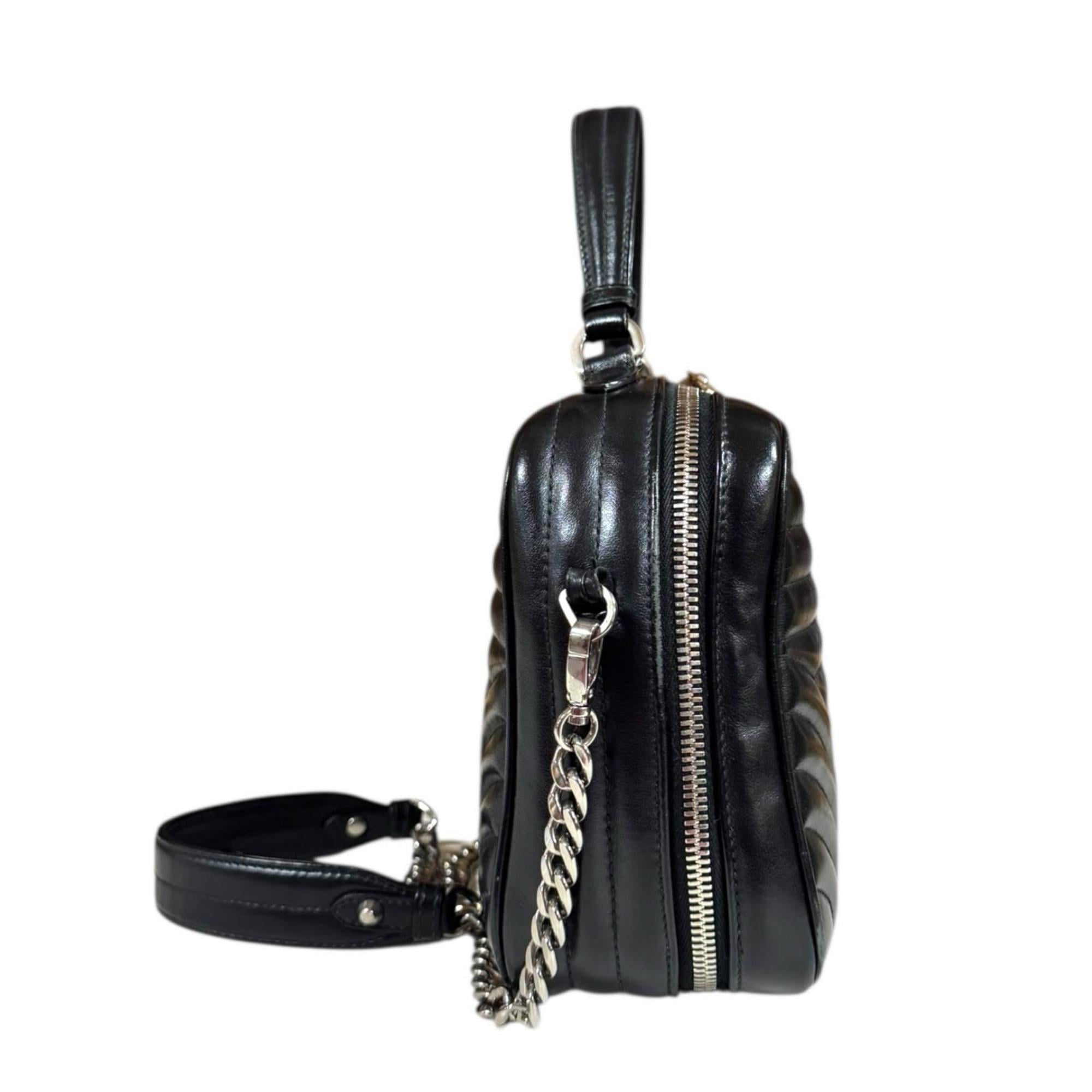 Prada Black Leather Shoulder Bag (Pre-Owned)