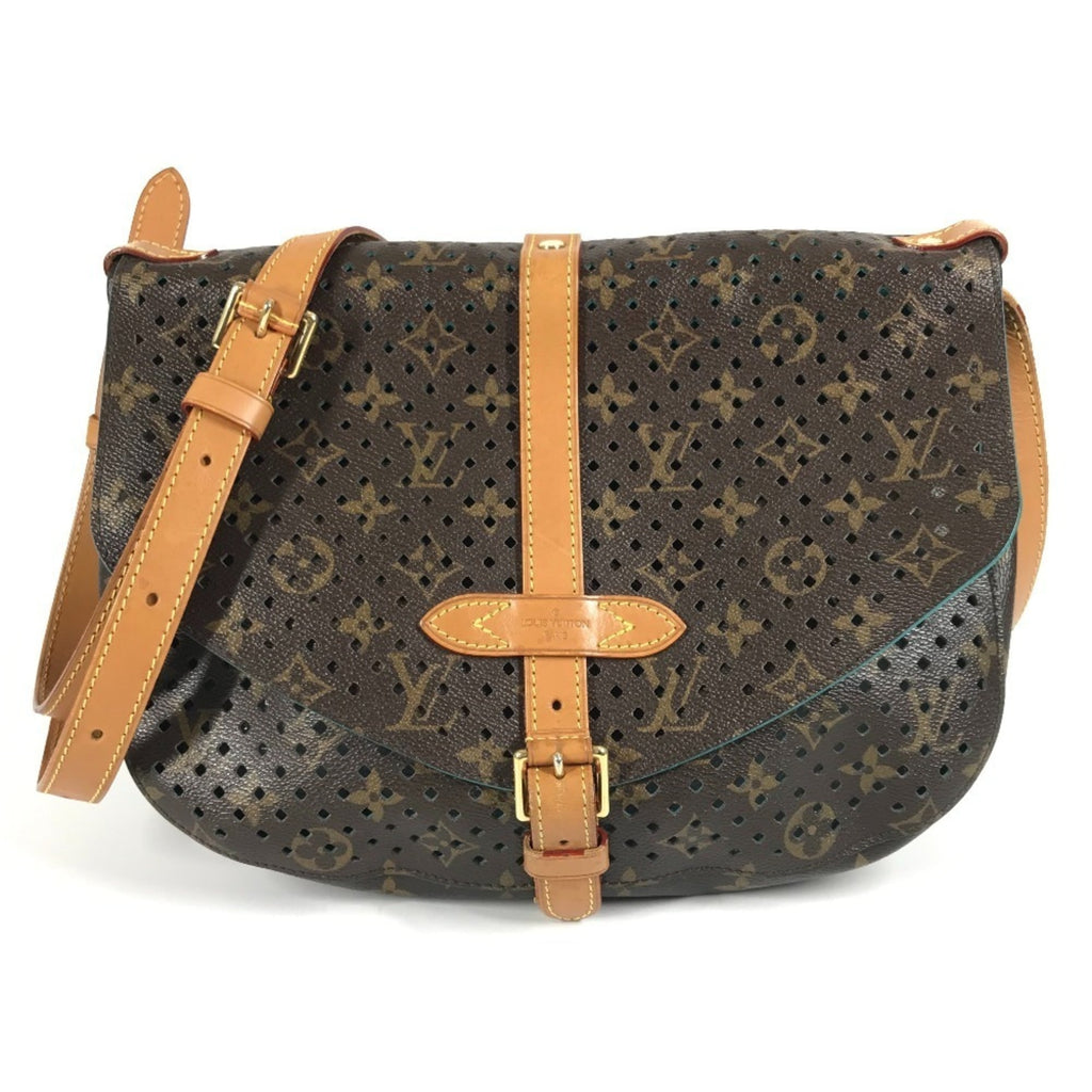 Louis Vuitton Monogram Perfo Blue Brown Monogram Perforated Shoulder Bag (Pre-Owned)