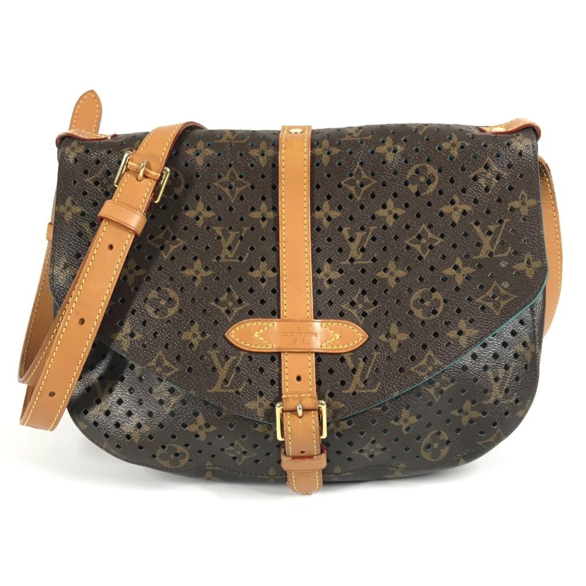 Louis Vuitton Monogram Perfo Blue Brown Monogram Perforated Shoulder Bag (Pre-Owned)