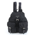 Prada Black Leather Nylon Backpack (Pre-Owned)