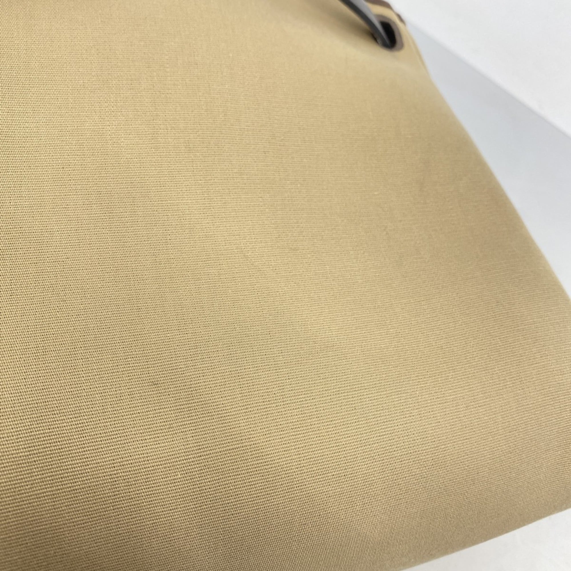 Hermes Beige Toile Officier Handbag (Pre-Owned)