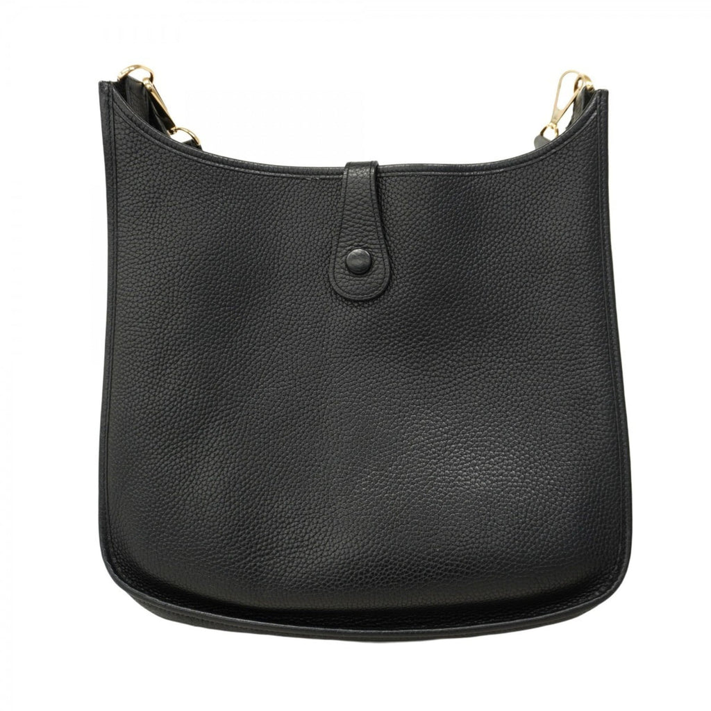 Hermes Black Taurillon Clemence Leather Shoulder Bag (Pre-Owned)
