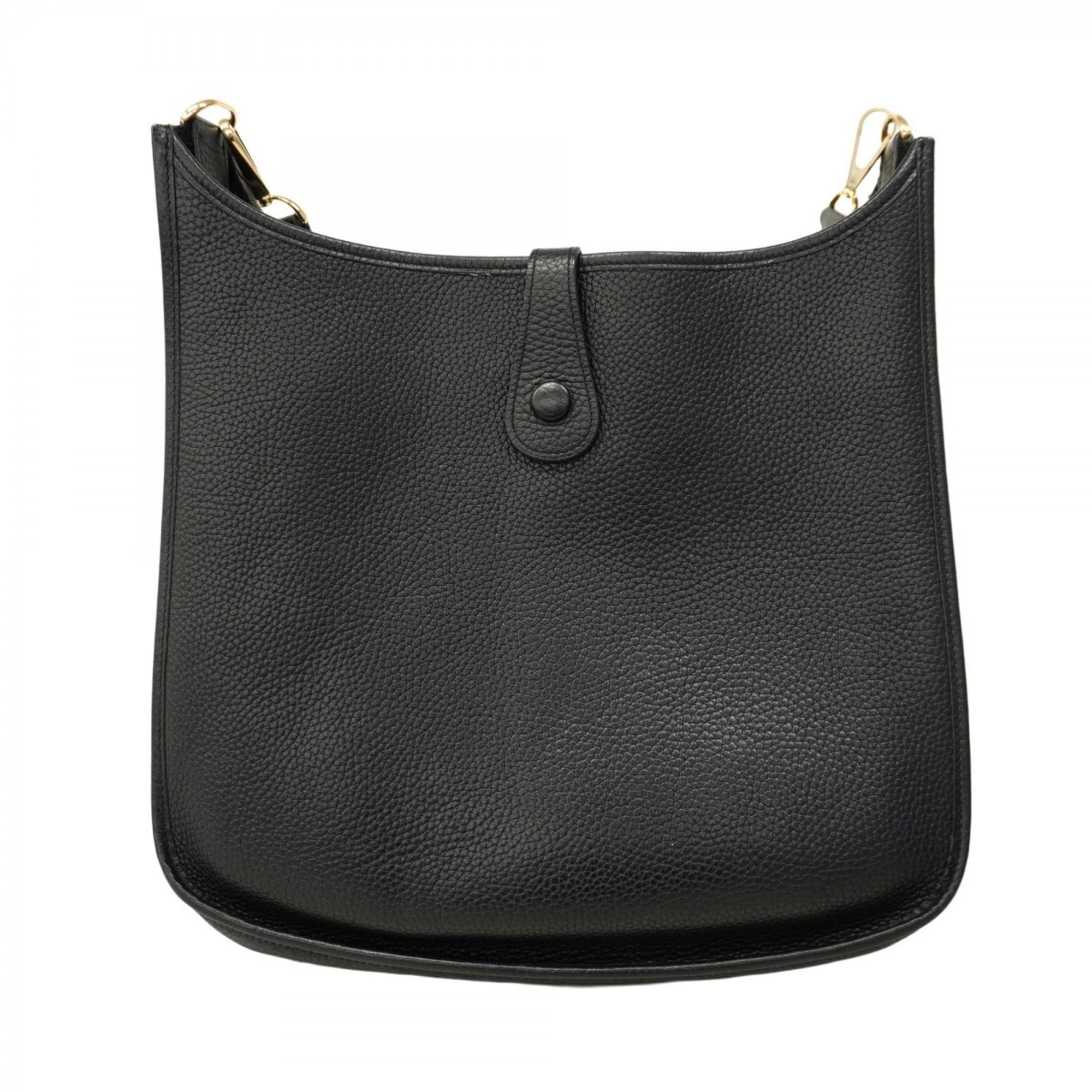 Hermes Black Taurillon Clemence Leather Shoulder Bag (Pre-Owned)