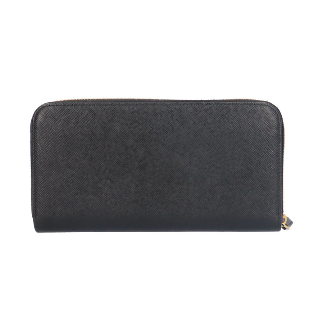Prada Black Leather Long Wallet (Bi-Fold) (Pre-Owned)