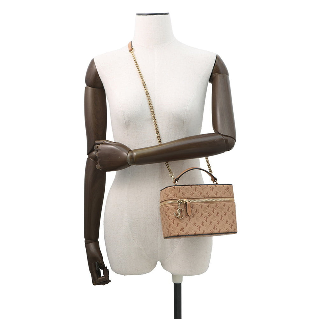 Jimmy Choo Beige Leather Handbag Vanity Bag (Pre-Owned)