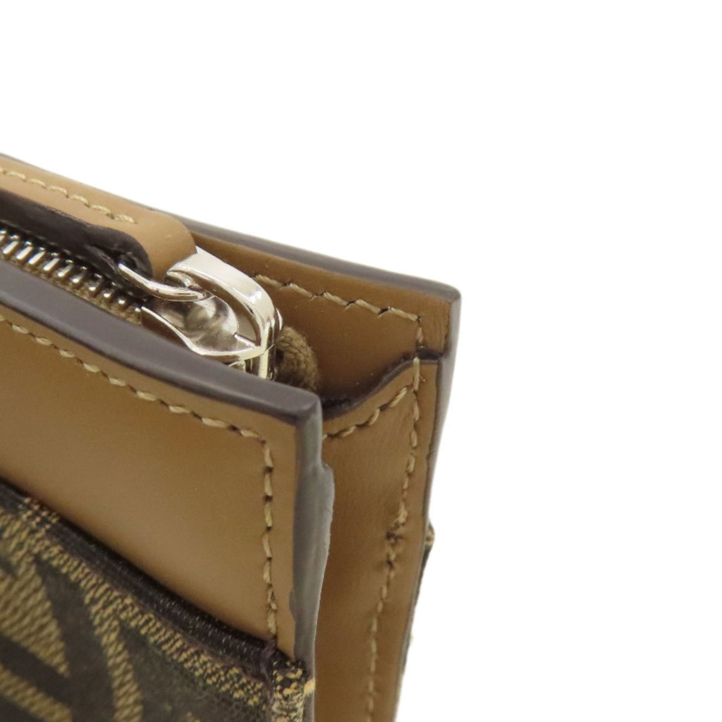 Fendi Brown Canvas Coin Purse/Coin Case (Pre-Owned)