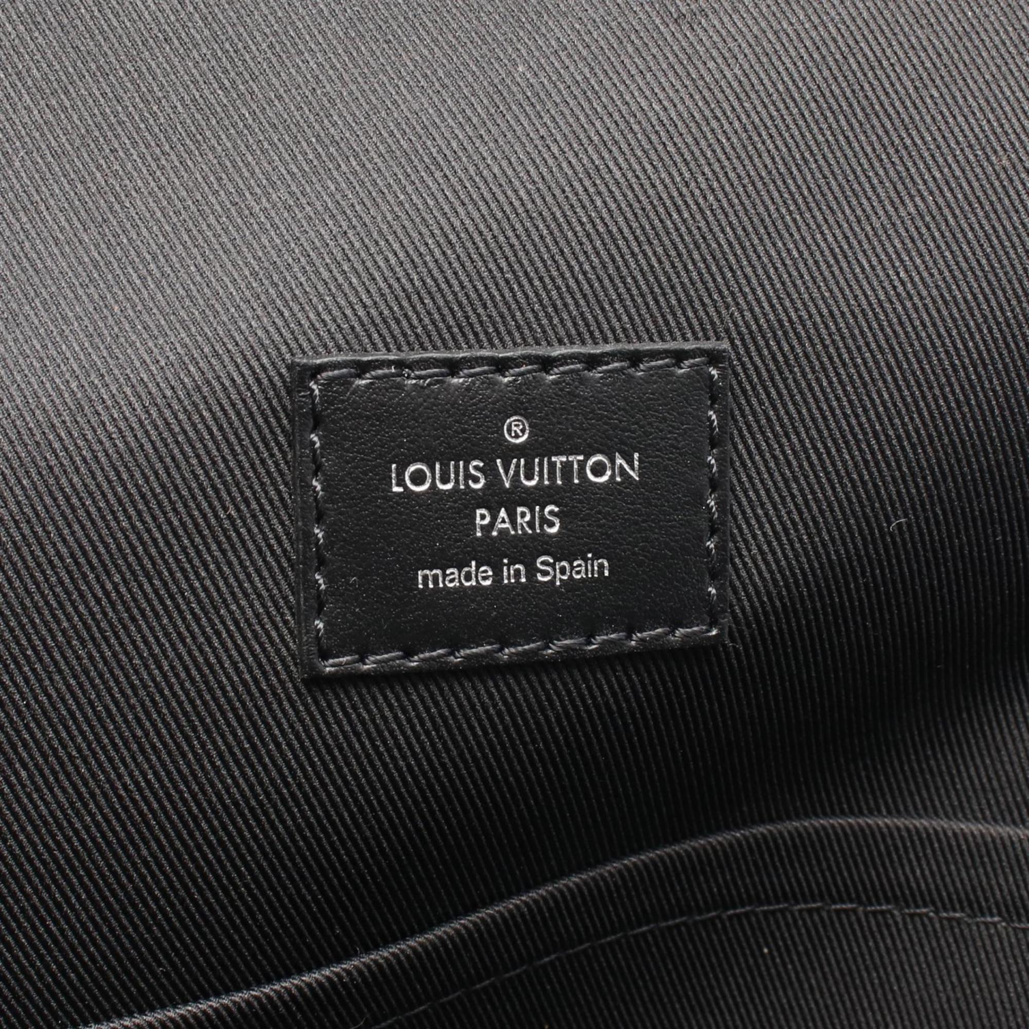 Louis Vuitton Black Damier Graphite Gray Coated Canvas Leather Backpack (Pre-Owned)