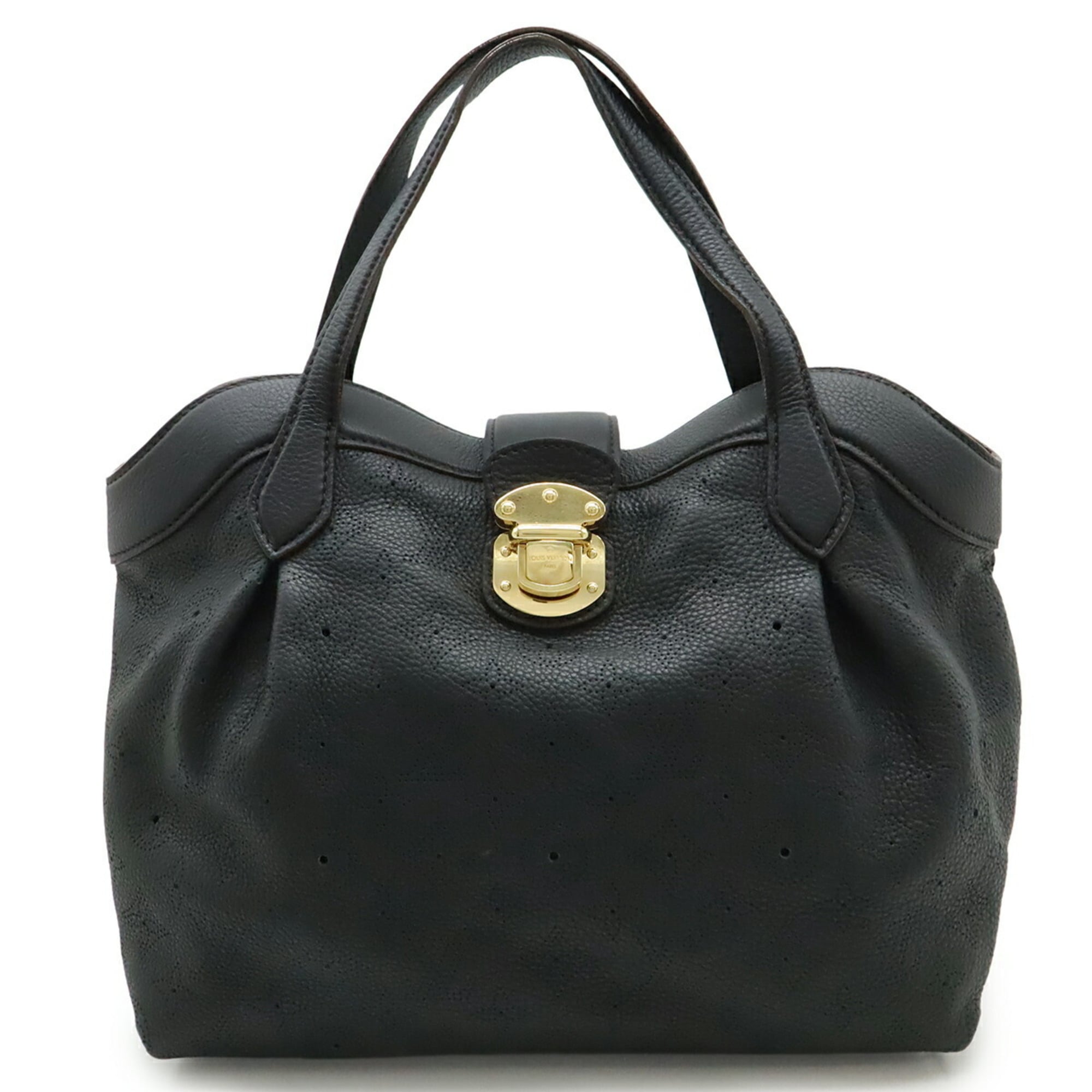 Louis Vuitton Mahina Black Noir Mahina Leather Handbag Tote Bag (Pre-Owned)