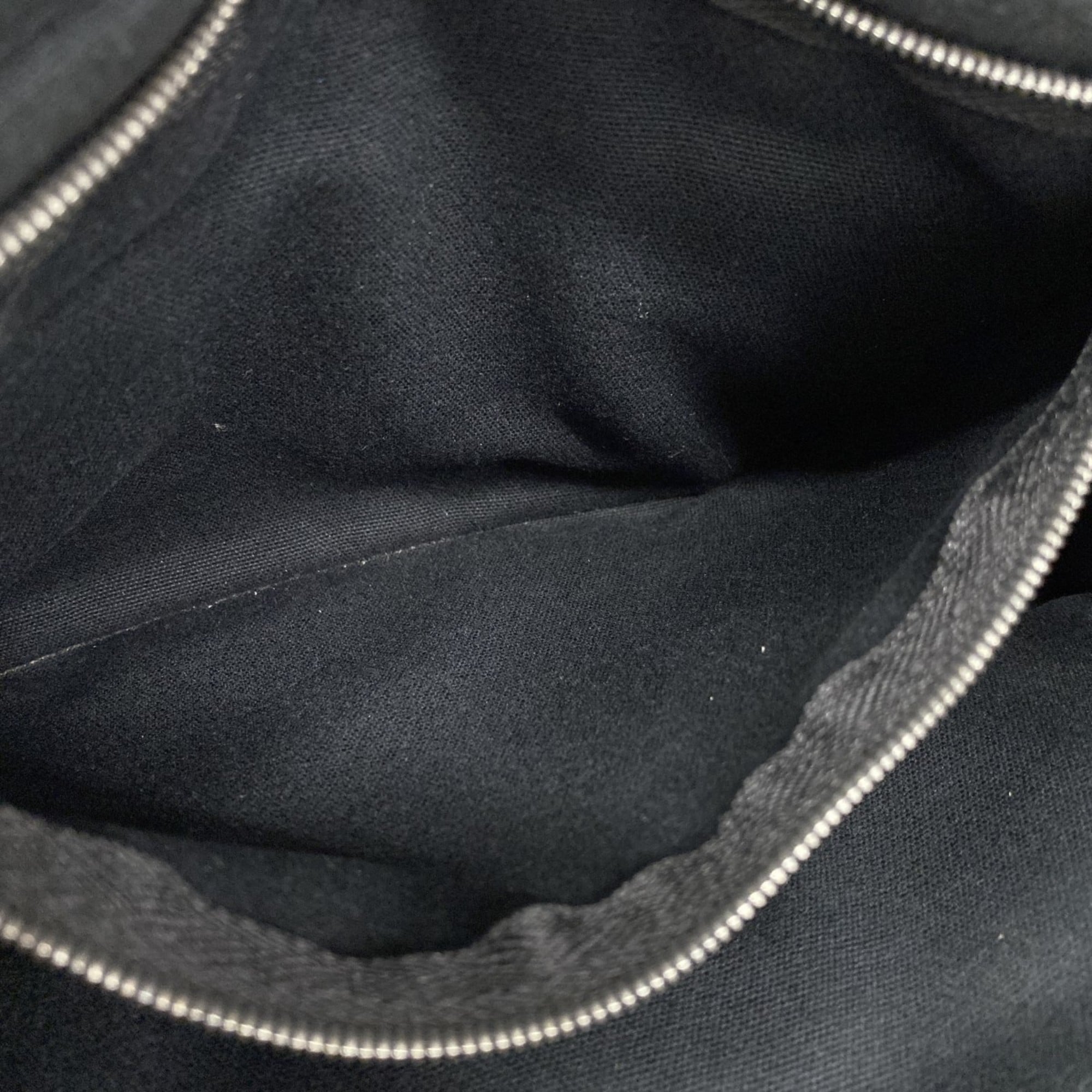 Hermes Black Gray Canvas Leather Handbag (Pre-Owned)