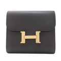 Hermes Black Epsom Leather Coin Purse/Coin Case (Pre-Owned)