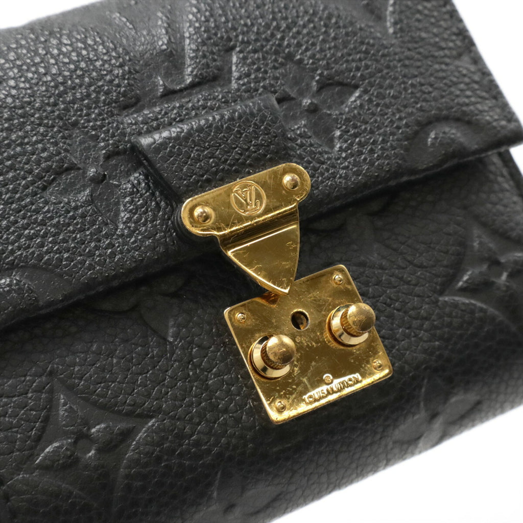 Louis Vuitton Monogram Empreinte Black Noir Monogram Empreinte Wallet (Tri-Fold) (Pre-Owned)