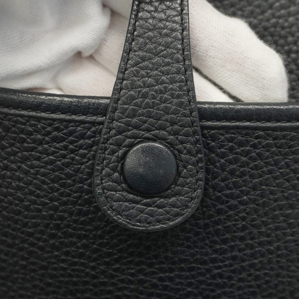 Hermes Black Taurillon Clemence Leather Shoulder Bag (Pre-Owned)