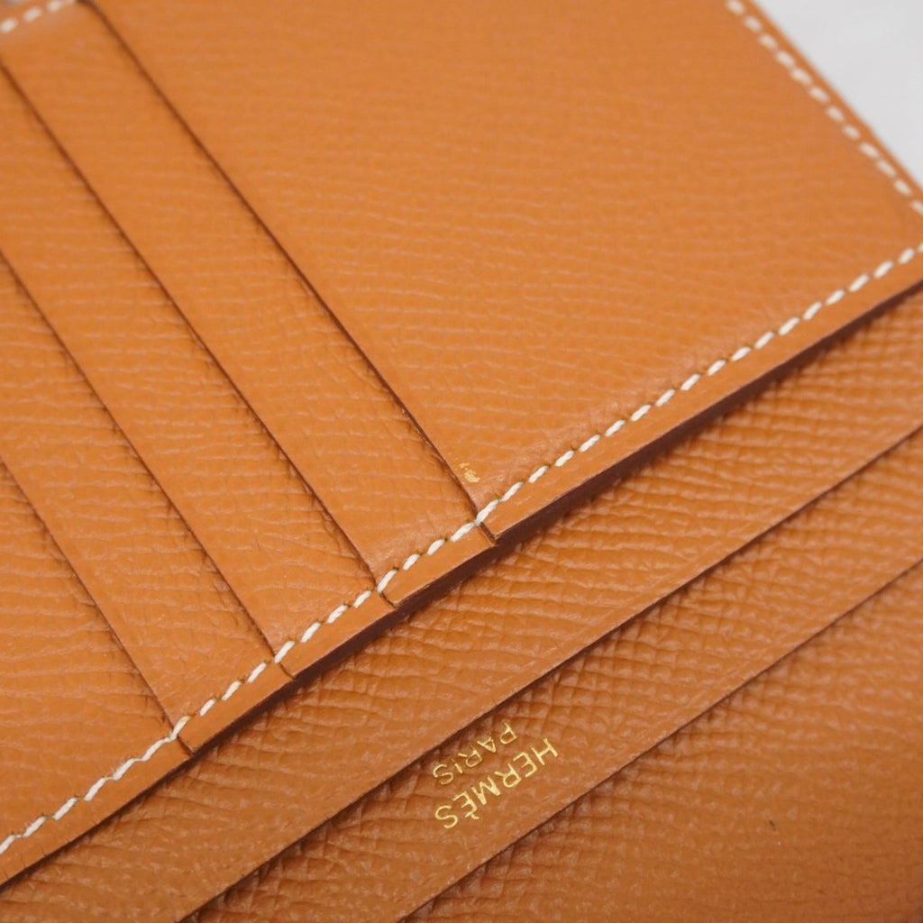 Hermes Gold Epsom Leather Wallet (Bi-Fold) (Pre-Owned)