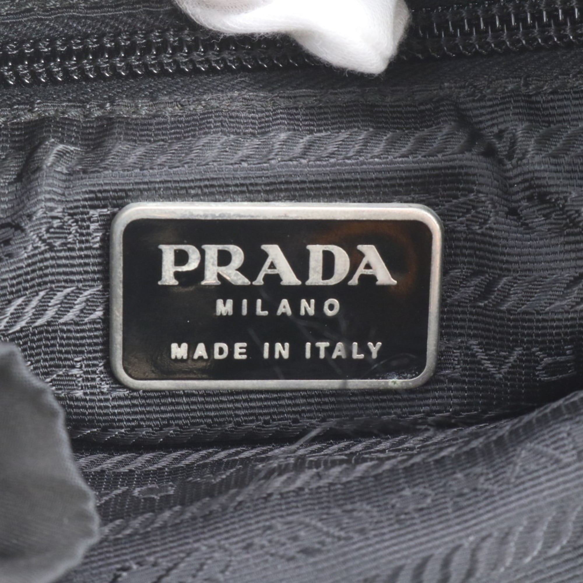 Prada Black Leather Nylon Backpack (Pre-Owned)