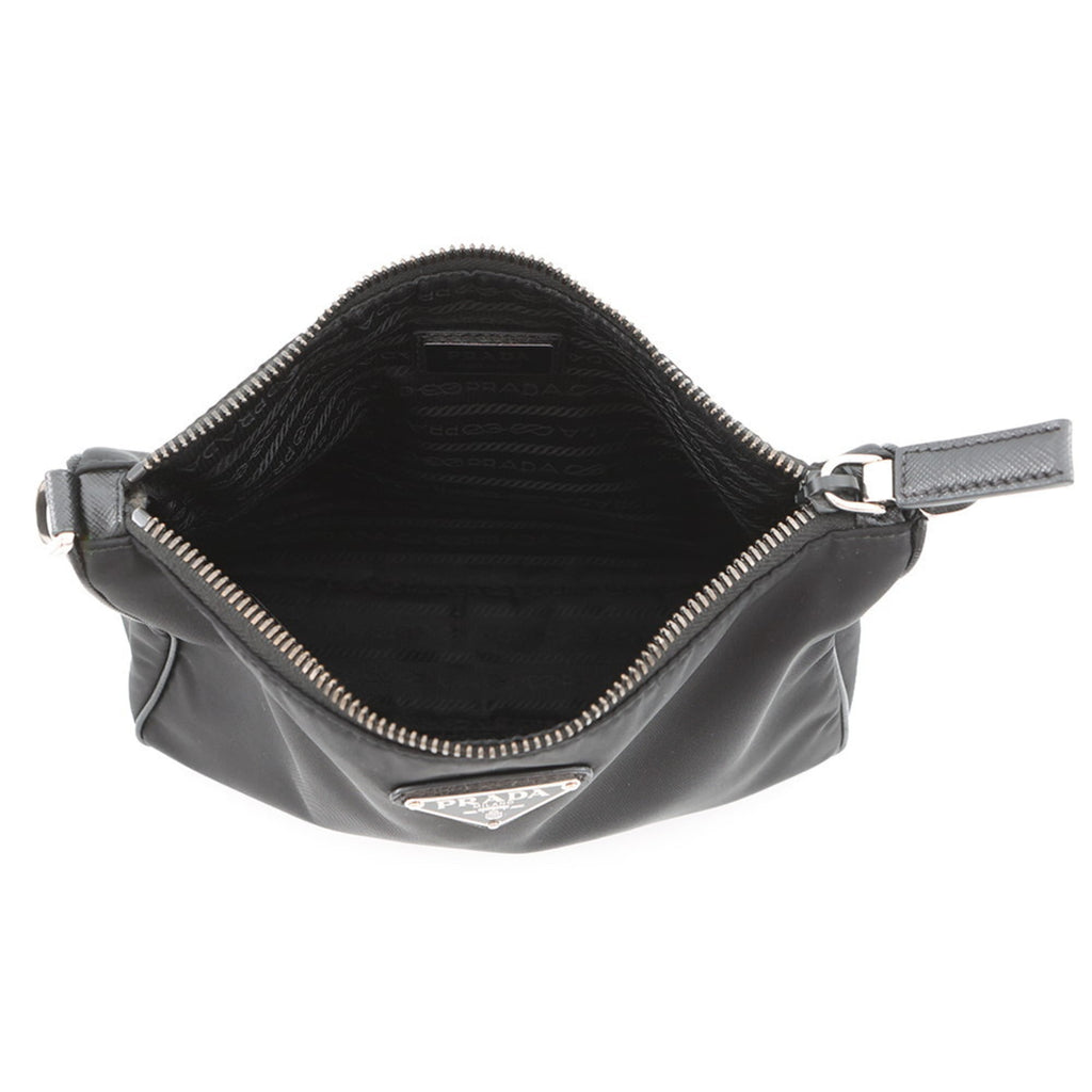Prada Black Nylon Leather Shoulder Bag (Pre-Owned)