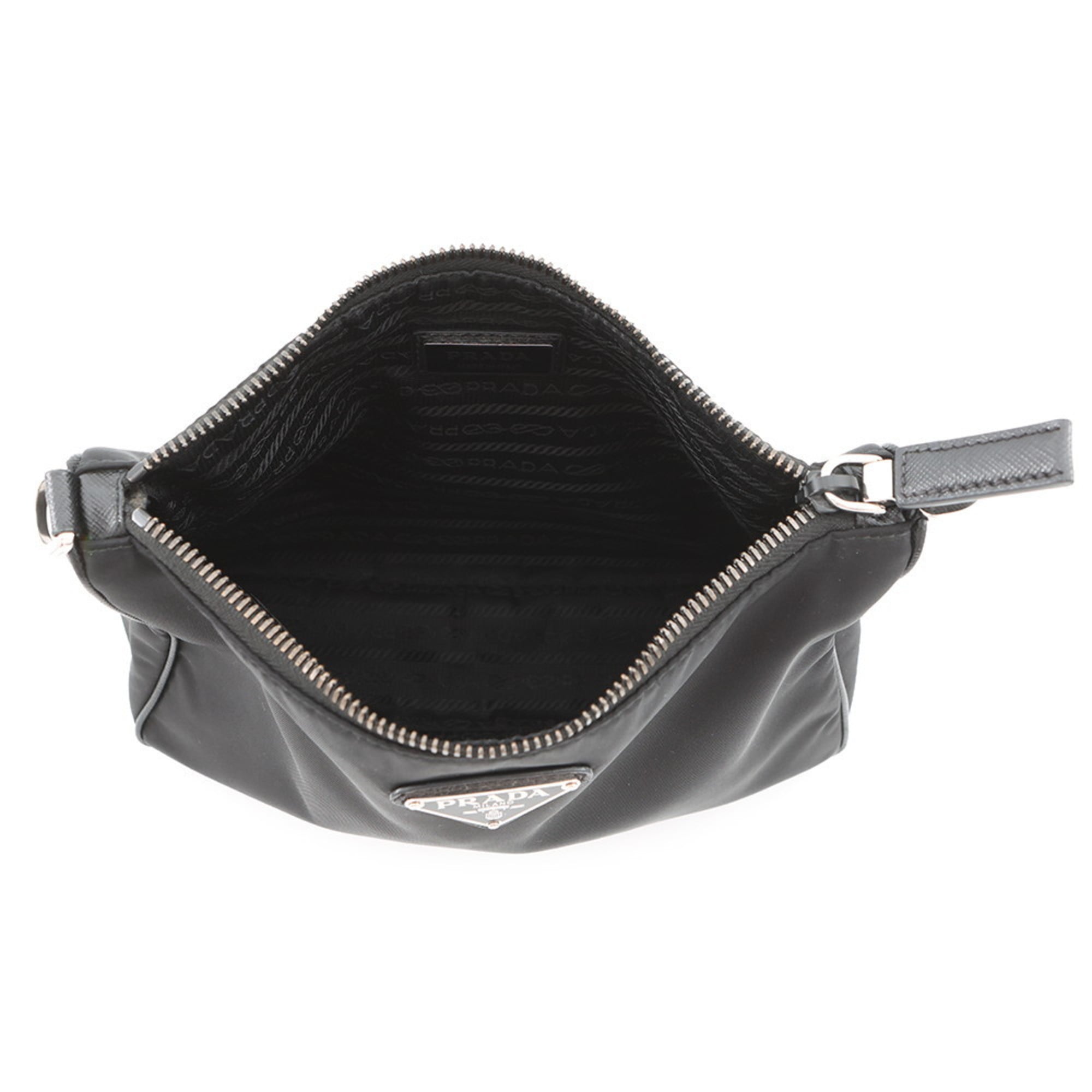 Prada Black Nylon Leather Shoulder Bag (Pre-Owned)