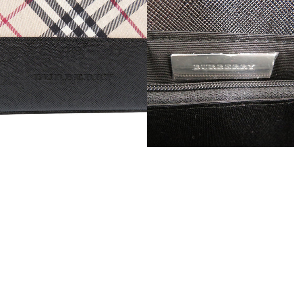 Burberry Beige Fabric Leather Handbag (Pre-Owned)
