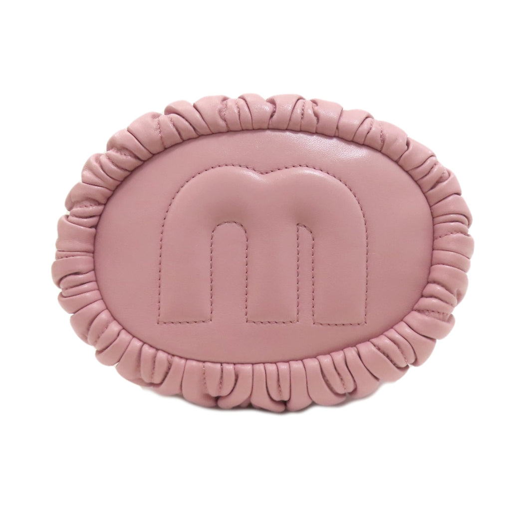 Miu Miu Pink Leather Baguette Bag Shoulder Bag (Pre-Owned)