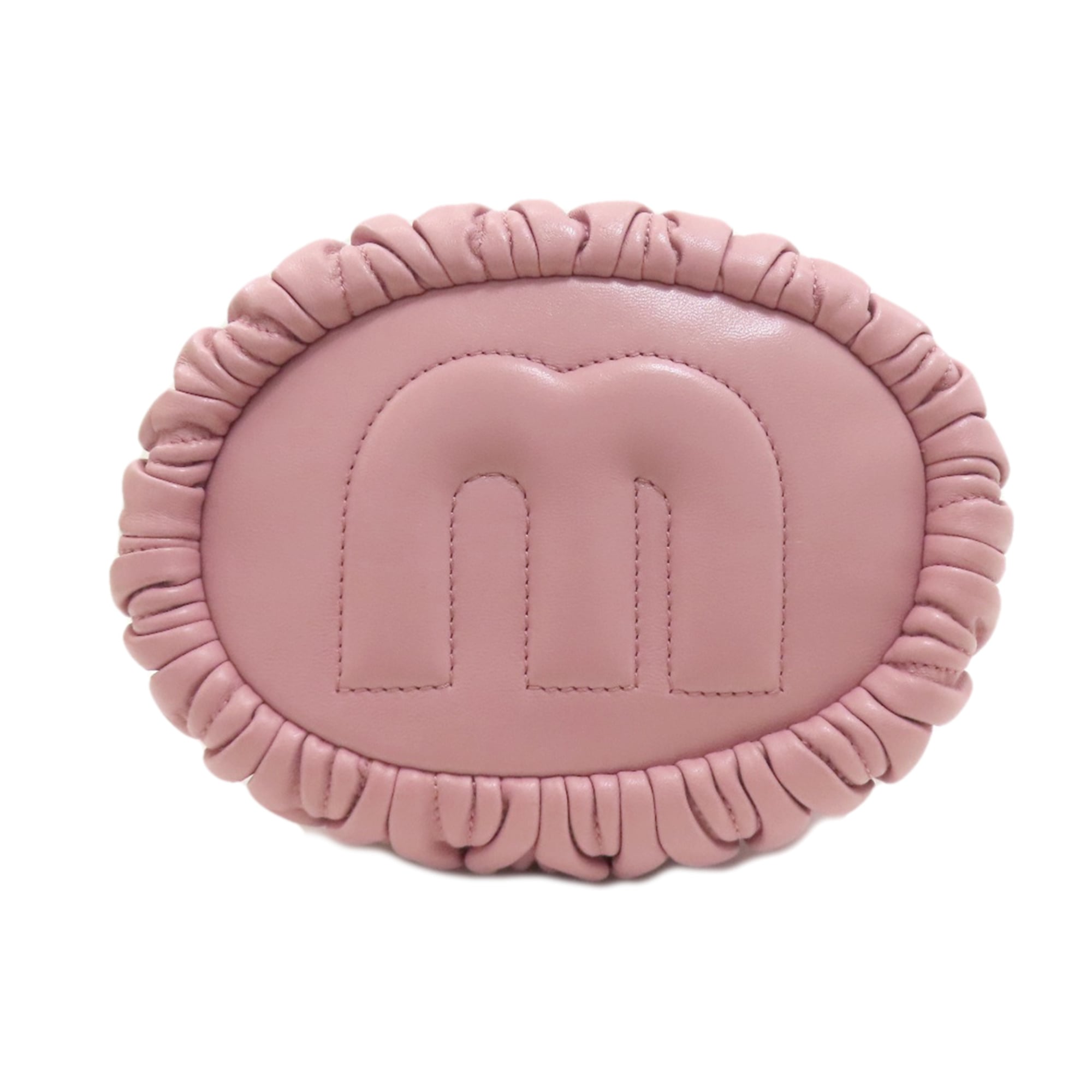 Miu Miu Pink Leather Baguette Bag Shoulder Bag (Pre-Owned)