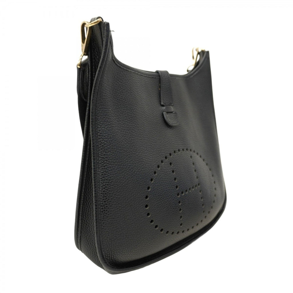 Hermes Black Taurillon Clemence Leather Shoulder Bag (Pre-Owned)