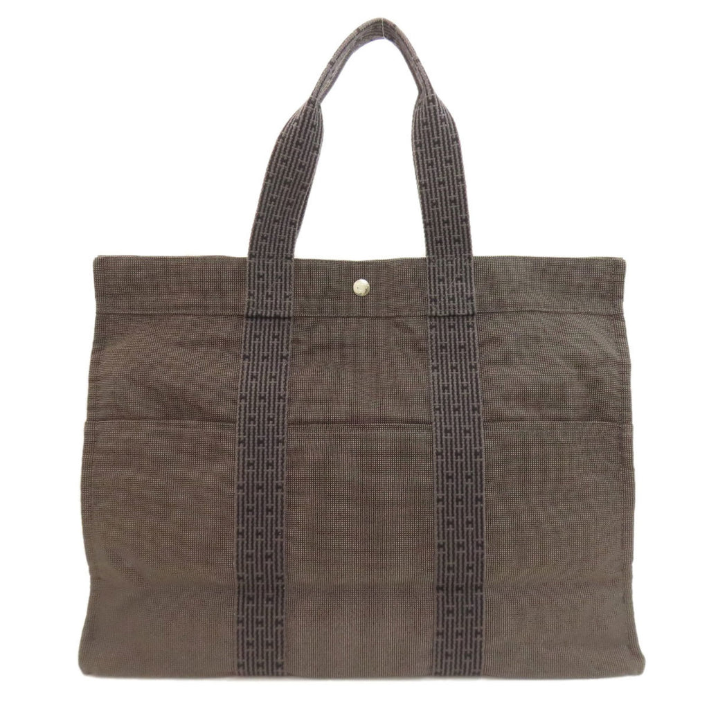 Hermes Gray Canvas Tote Bag (Pre-Owned)