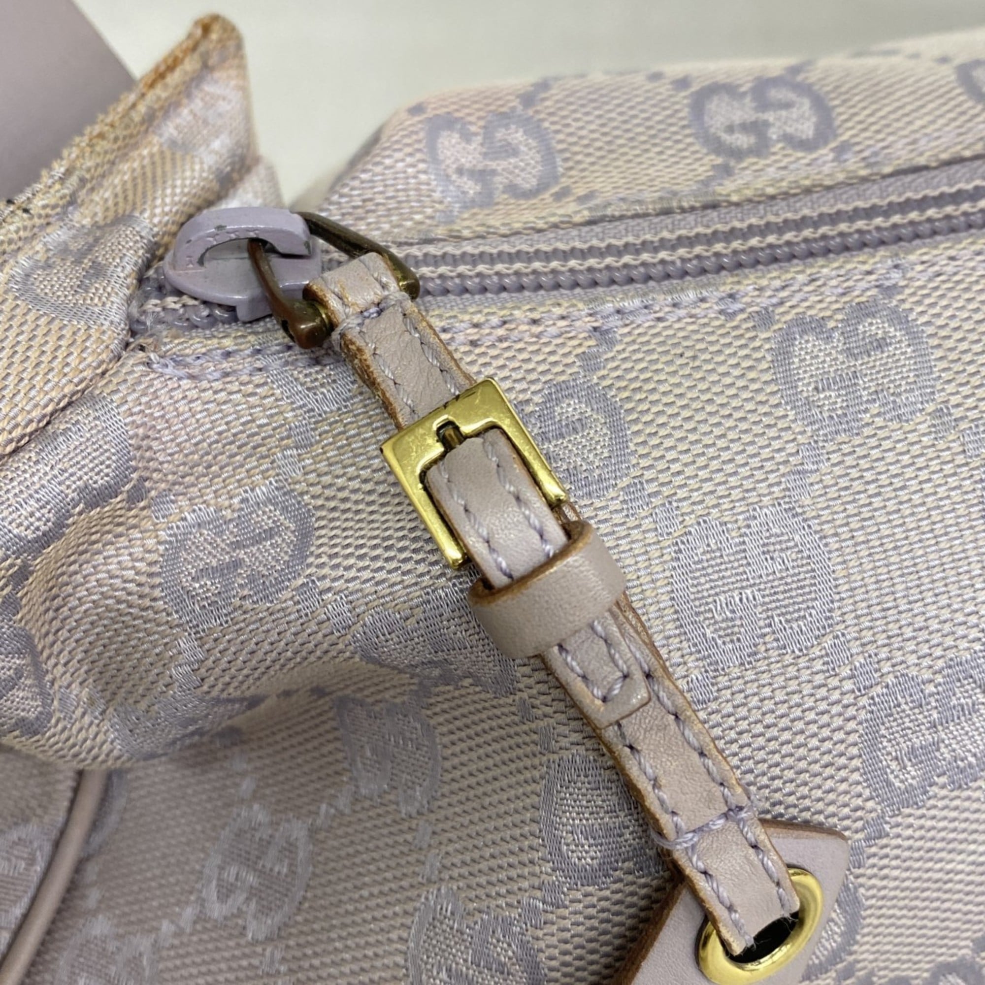 Gucci Purple Canvas Shoulder Bag (Pre-Owned)