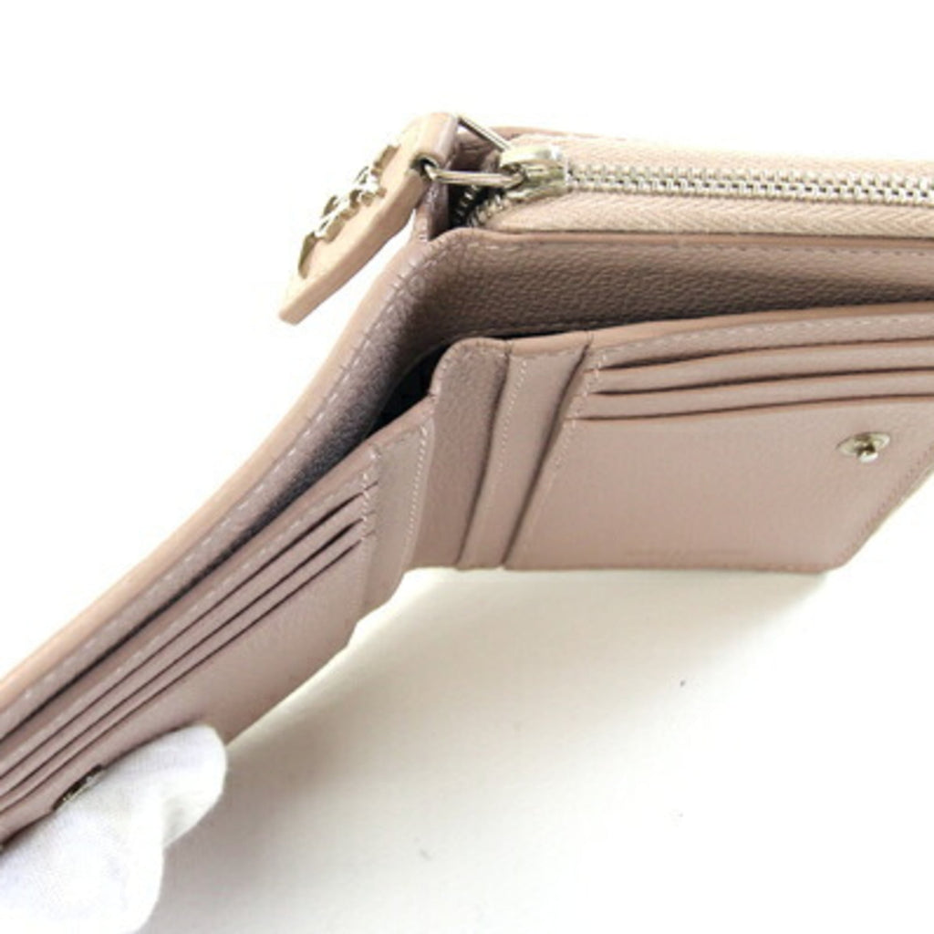 Saint Laurent Pink Beige Leather Wallet (Bi-Fold) (Pre-Owned)