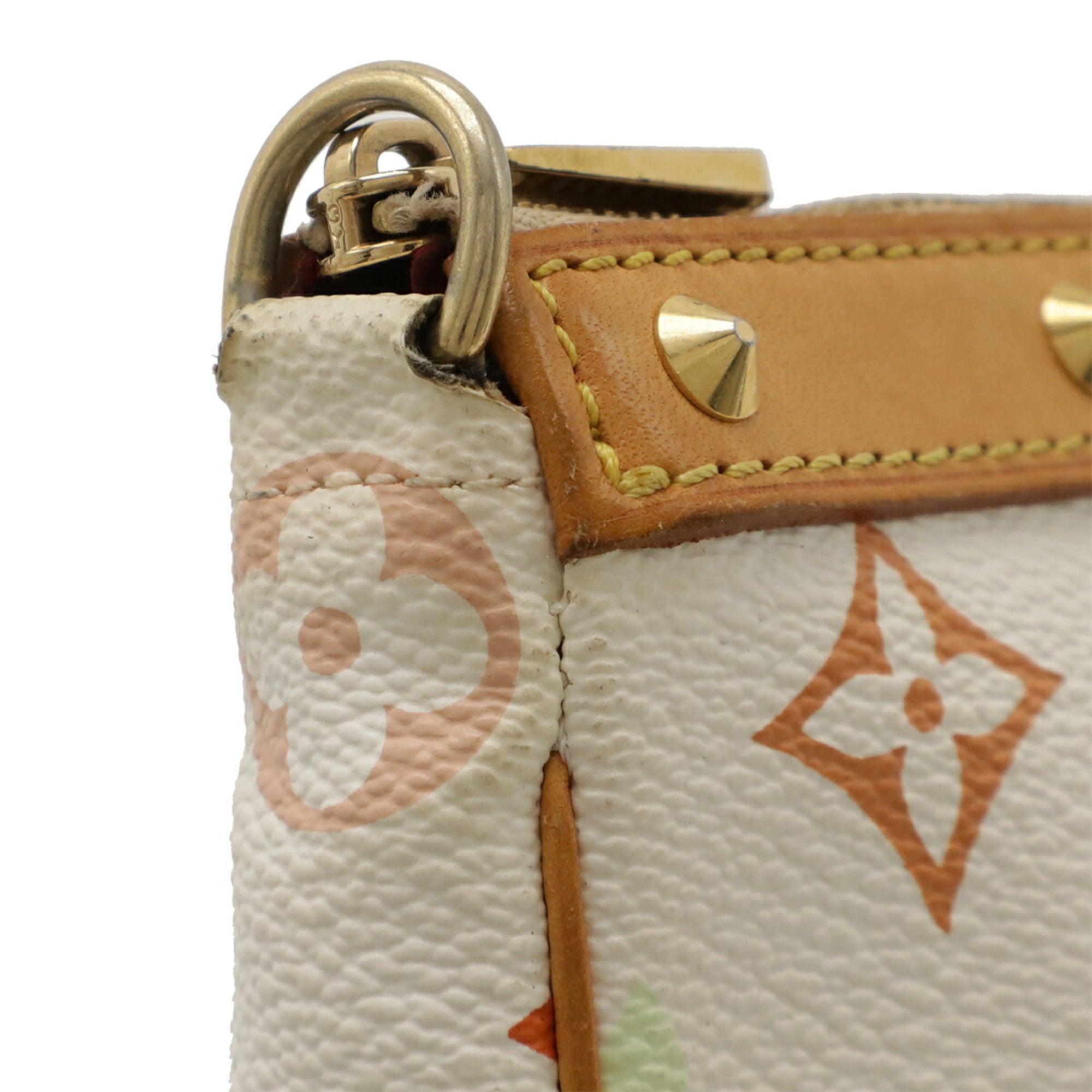 Louis Vuitton Monogram Multicolore Blanc Monogram Multicolore Handbag Pochette (Pre-Owned)