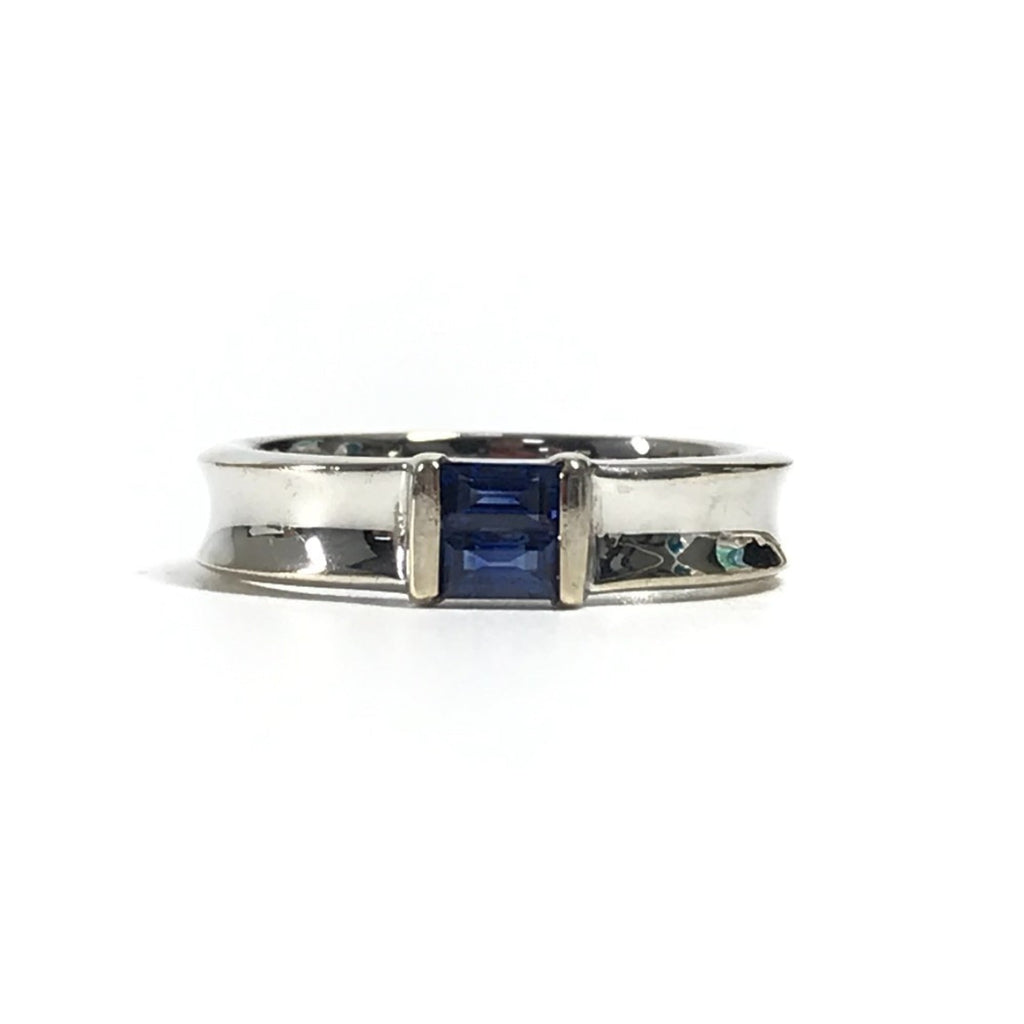 Tiffany Silver White Gold (18K) Band Ring (Pre-Owned)