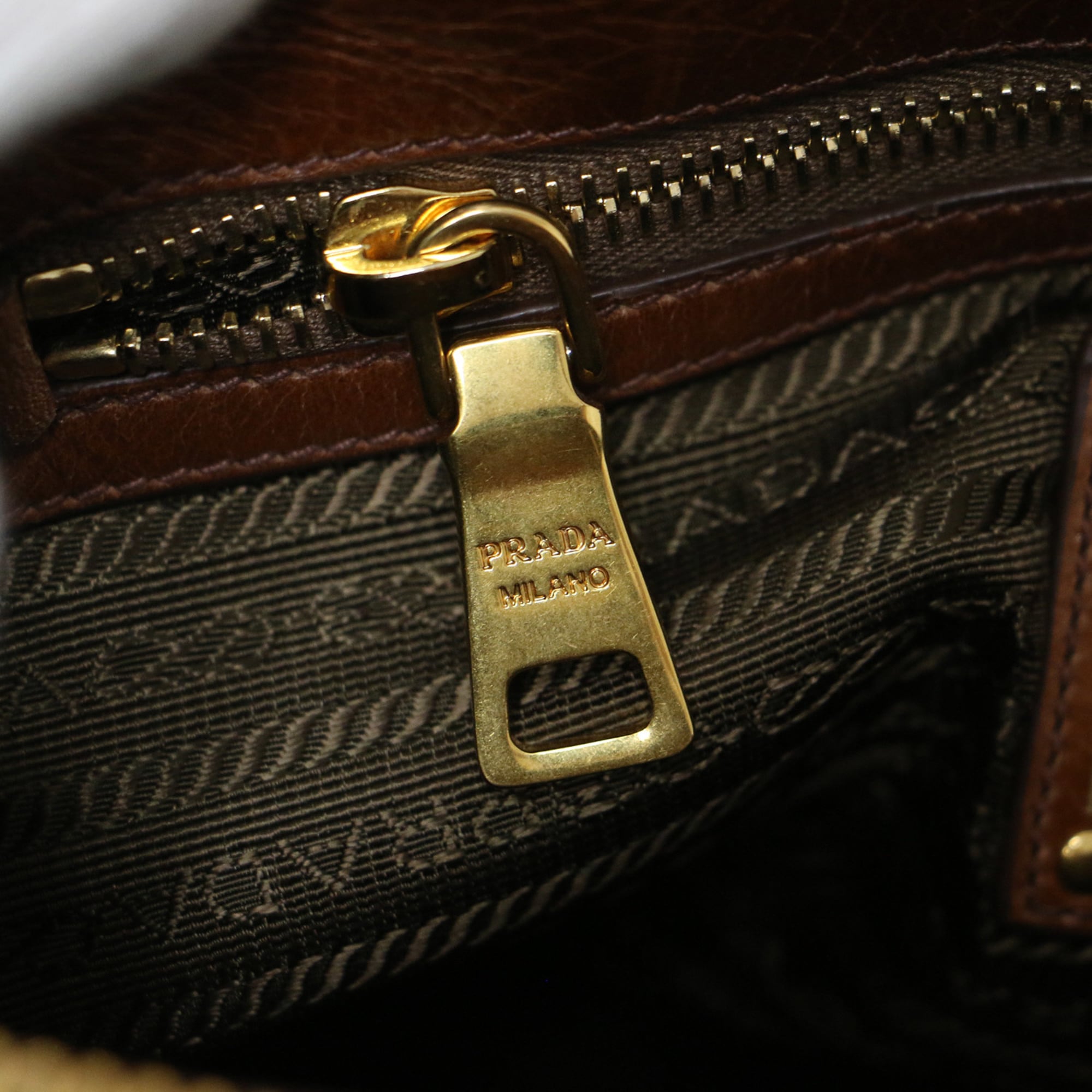 Prada Brown Leather Handbag (Pre-Owned)