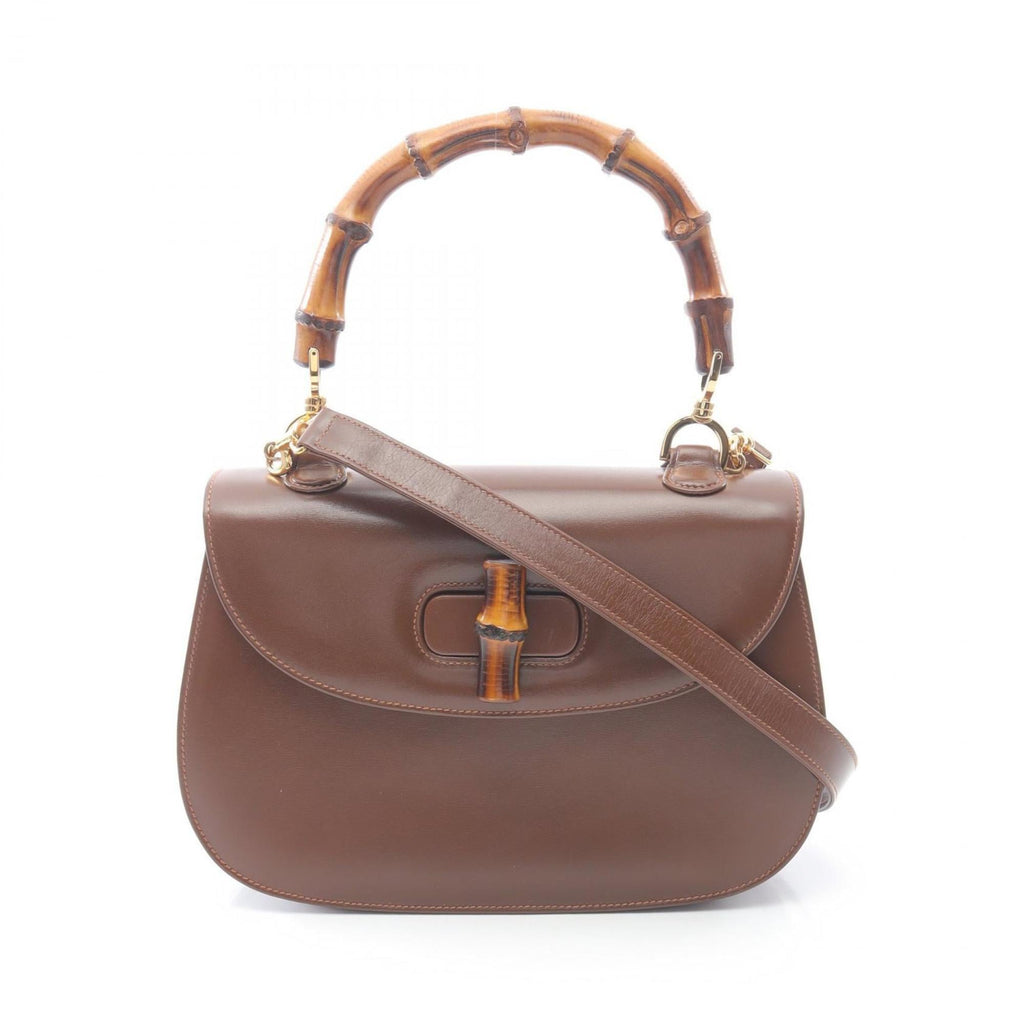 Gucci Brown Leather Handbag (Pre-Owned)