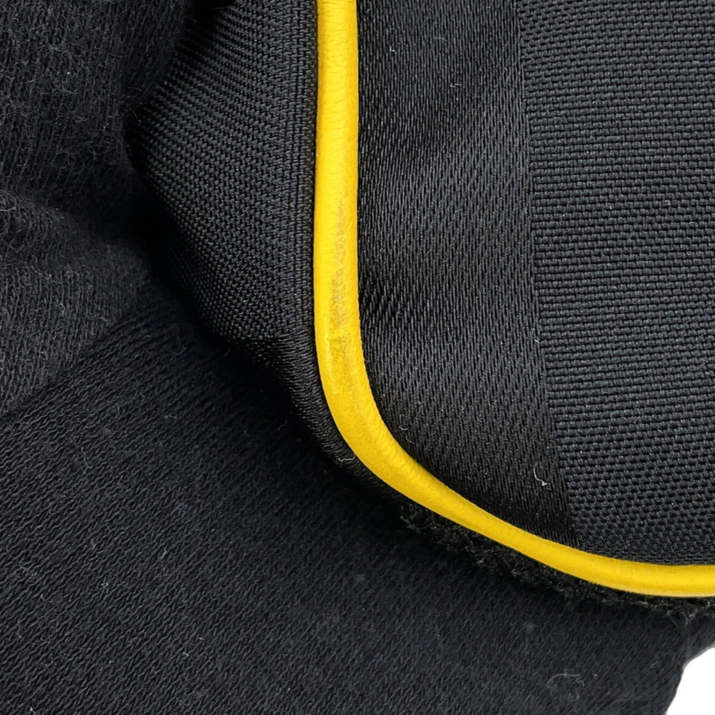 Fendi Pequin Black Yellow Nylon Leather Backpack (Pre-Owned)
