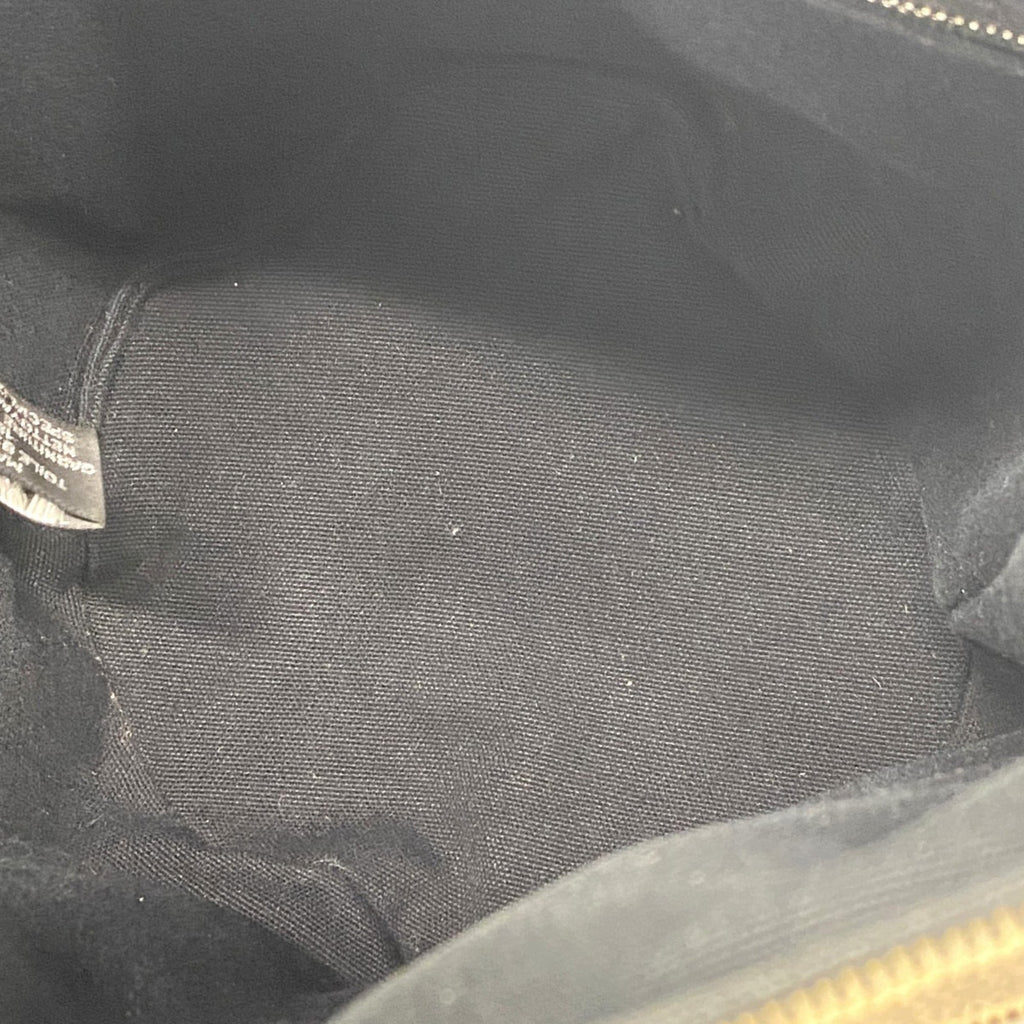 Hermes Beige Black Canvas Handbag (Pre-Owned)
