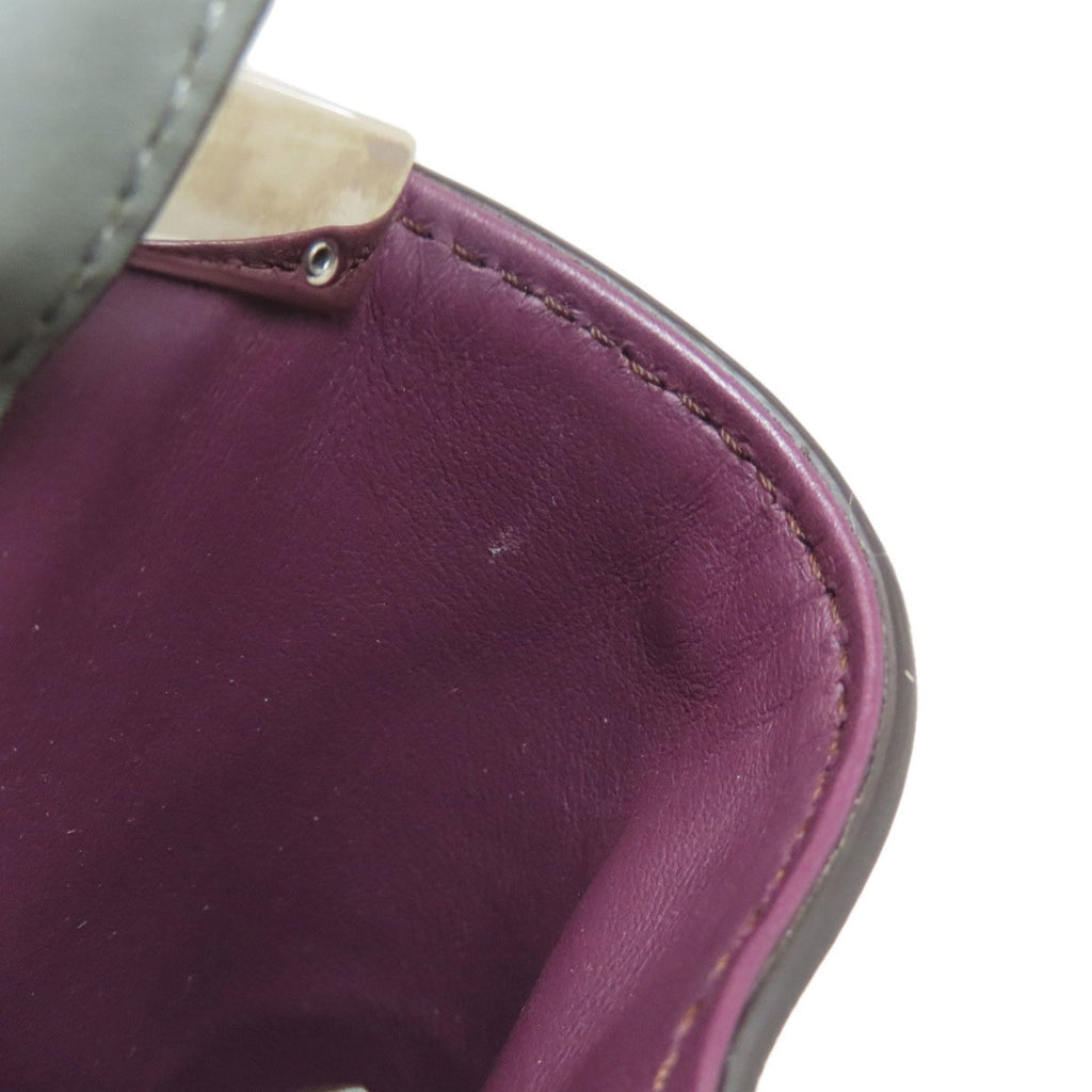 Fendi Gray Leather Handbag (Pre-Owned)