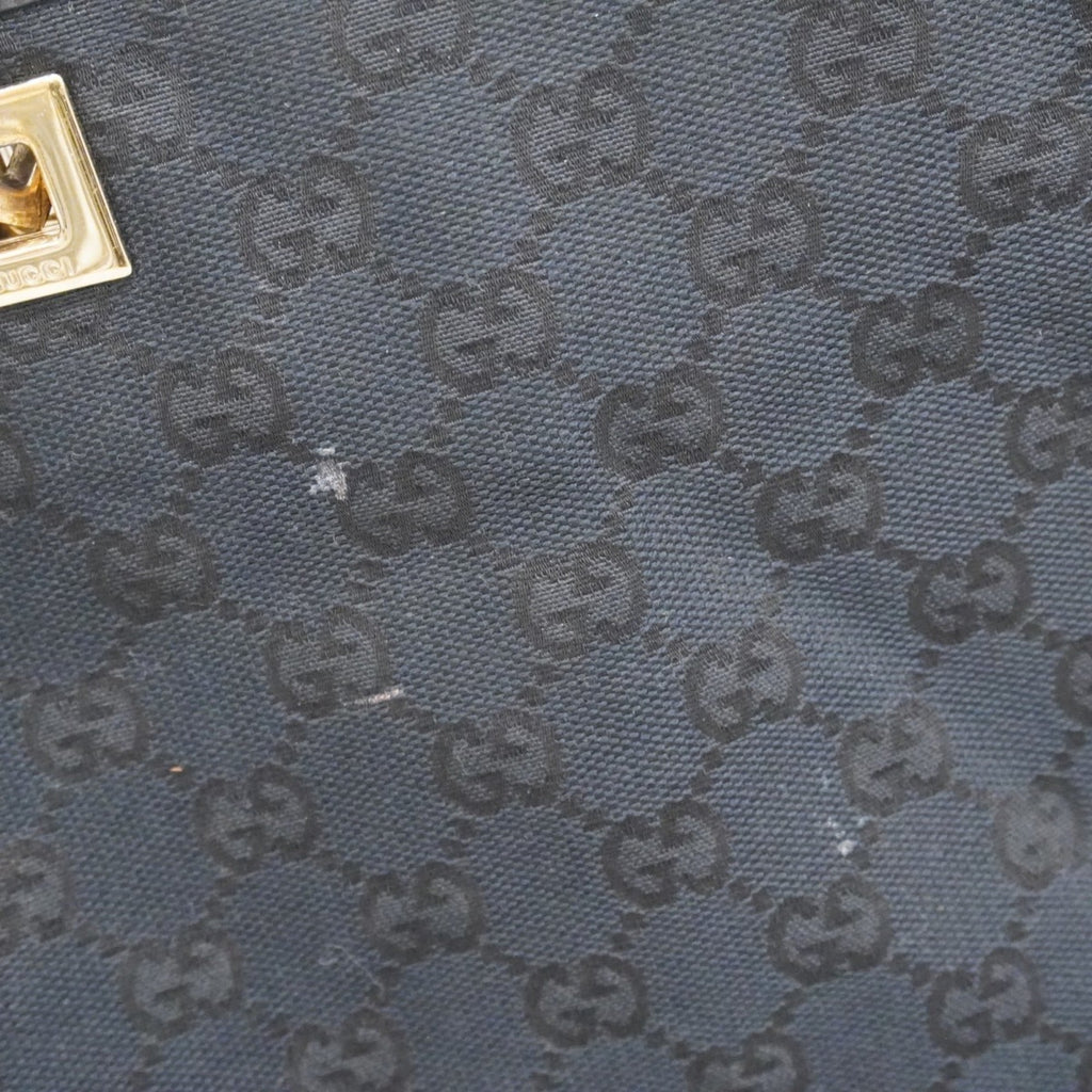 Gucci Black Canvas Tote Bag (Pre-Owned)