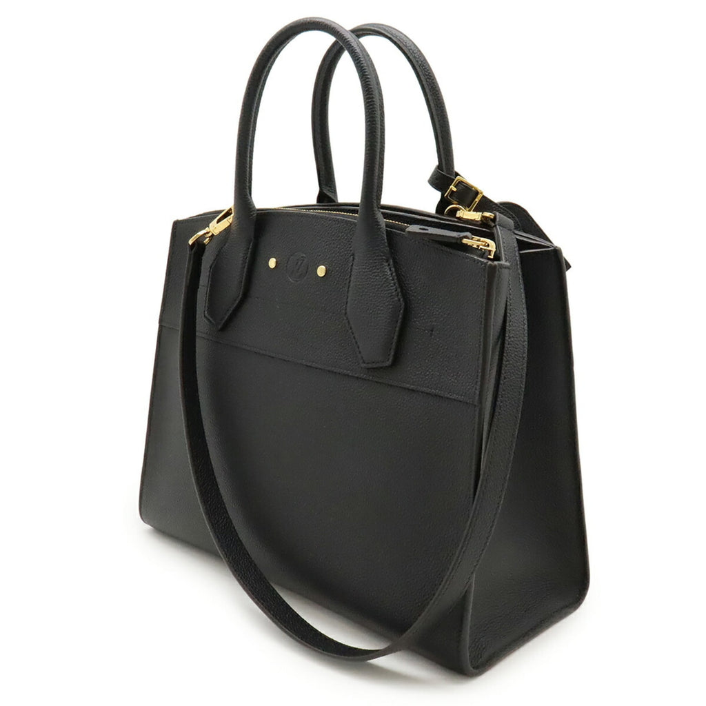 Louis Vuitton Black Noir Leather Handbag Shoulder Bag (Pre-Owned)