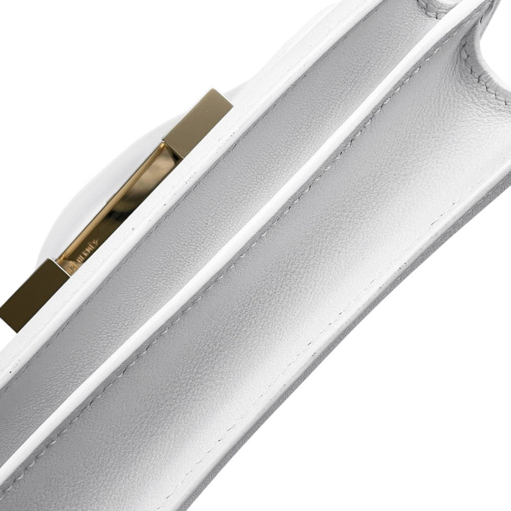 Hermes White Evercalf Leather Shoulder Bag (Pre-Owned)