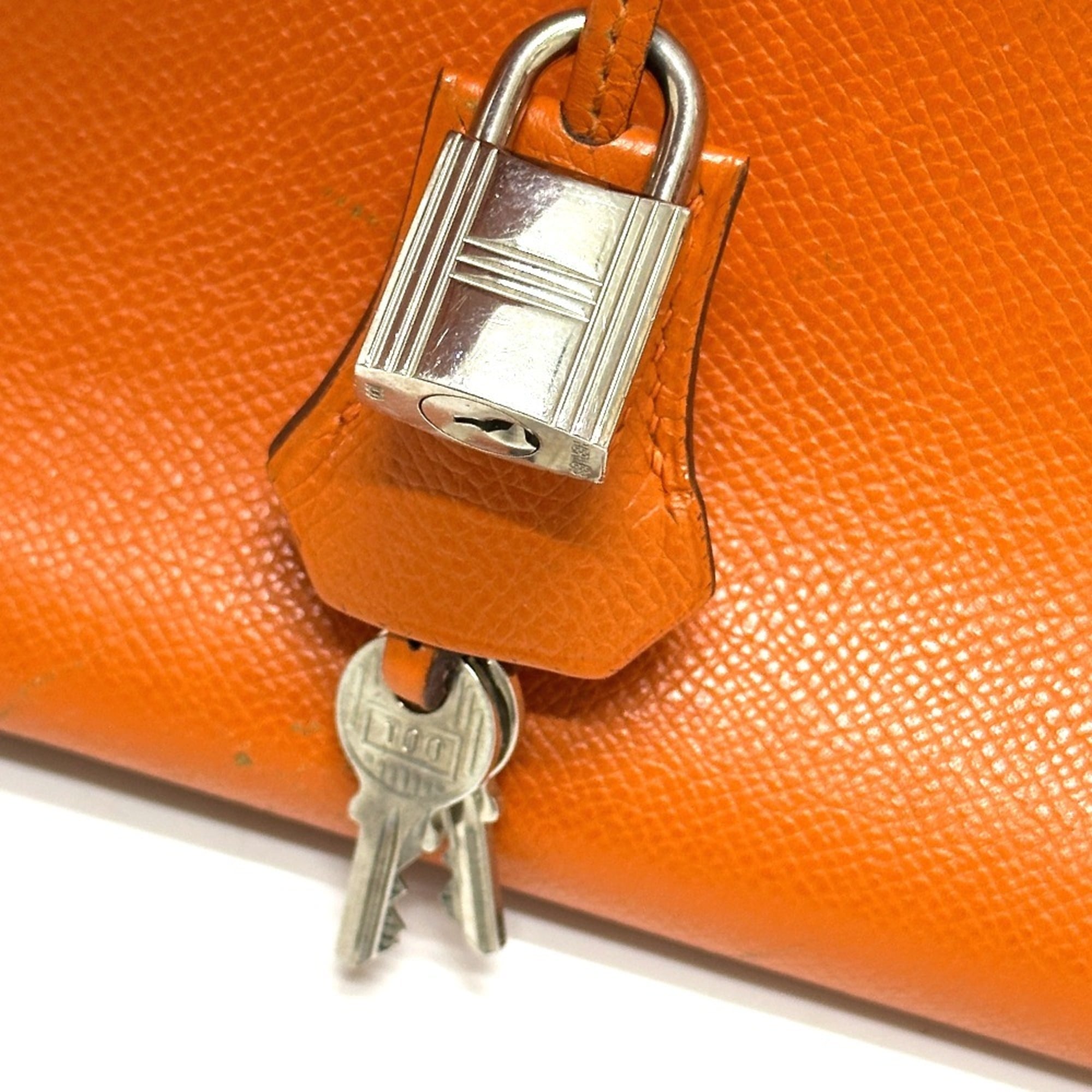 Hermes Birkin Orange Epsom Leather Handbag (Pre-Owned)