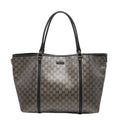 Gucci Black Gray Pvc Leather Tote Bag (Pre-Owned)