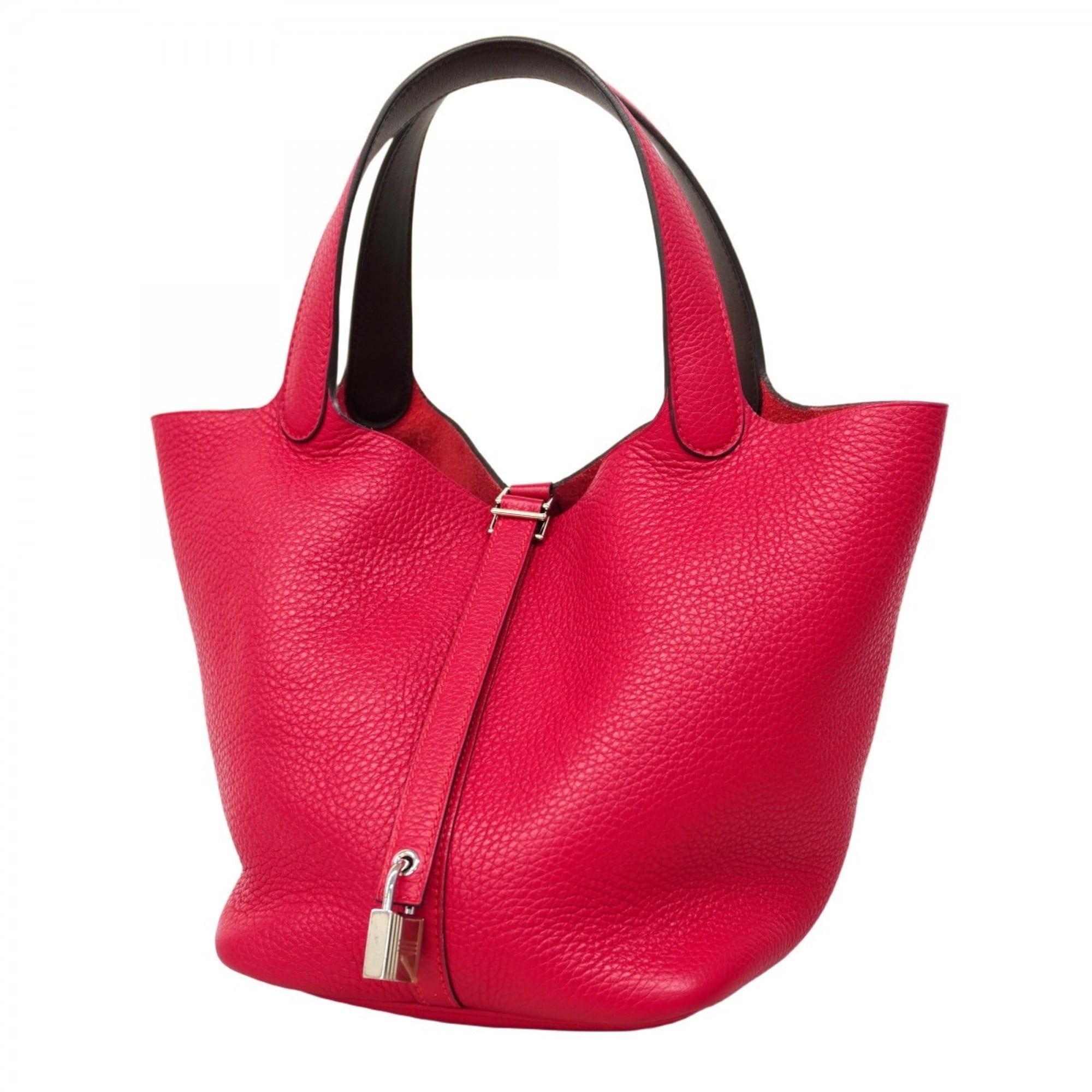 Hermes Silver Taurillon Clemence Leather Handbag (Pre-Owned)