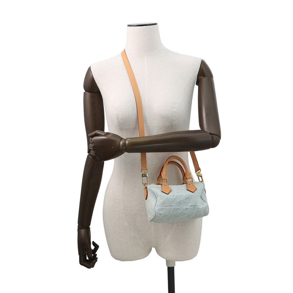 Louis Vuitton Monogram Denim Sky Blue Monogram Denim Handbag Shoulder Bag (Pre-Owned)