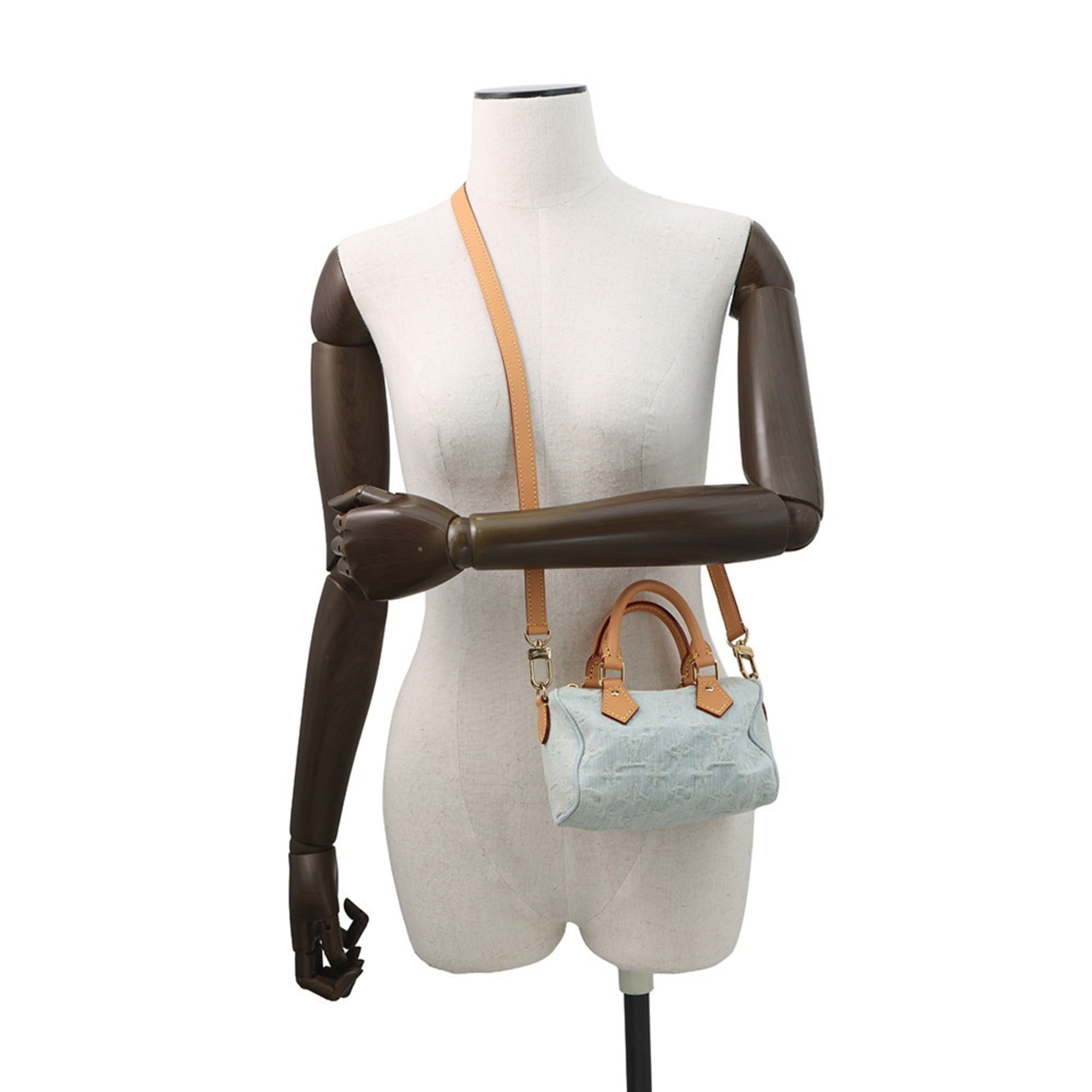 Louis Vuitton Monogram Denim Sky Blue Monogram Denim Handbag Shoulder Bag (Pre-Owned)