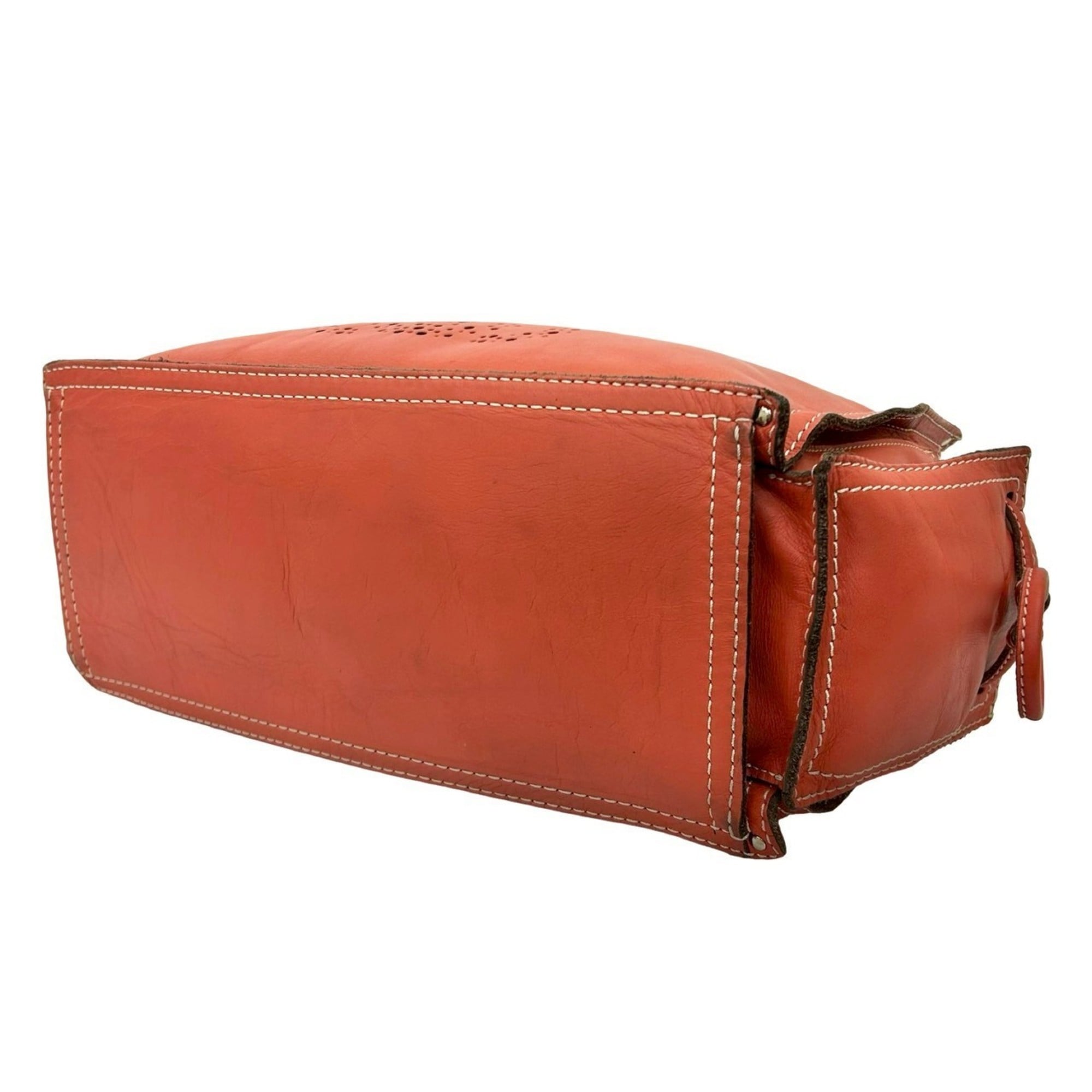 Loewe Orange Leather Handbag Tote Bag (Pre-Owned)