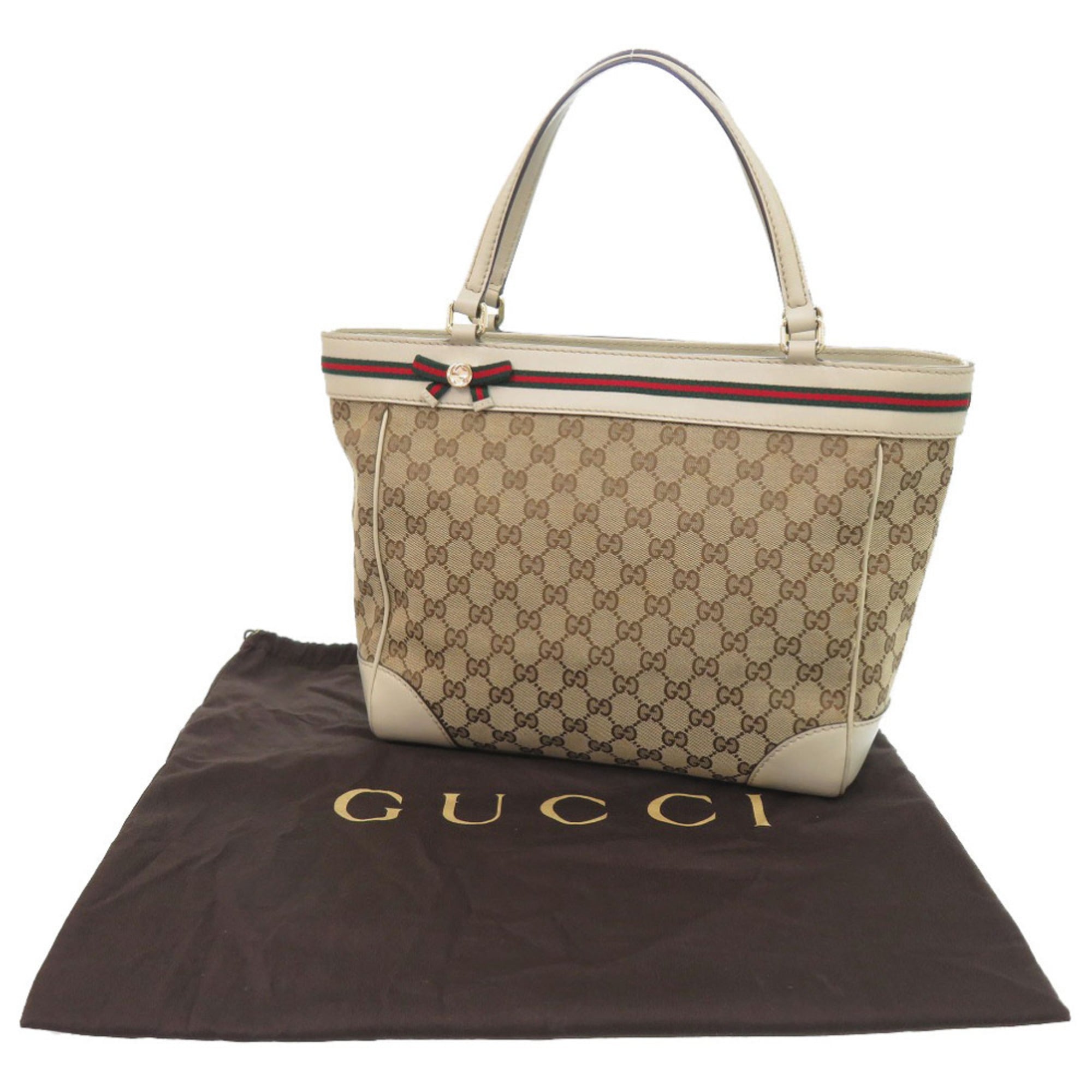 Gucci Beige Gg Canvas Tote Bag (Pre-Owned)