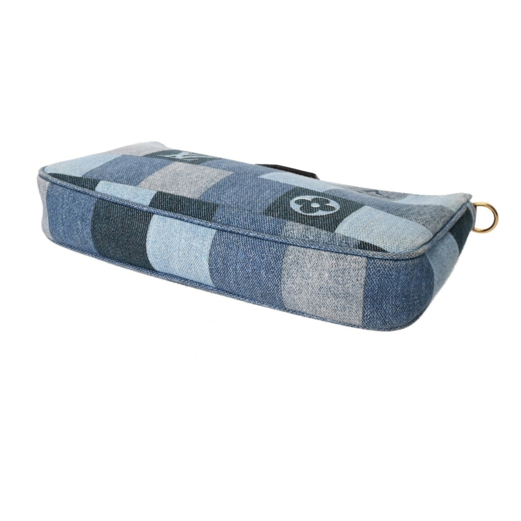 Louis Vuitton Blue Monogram Denim Pochette Shoulder Bag (Pre-Owned)