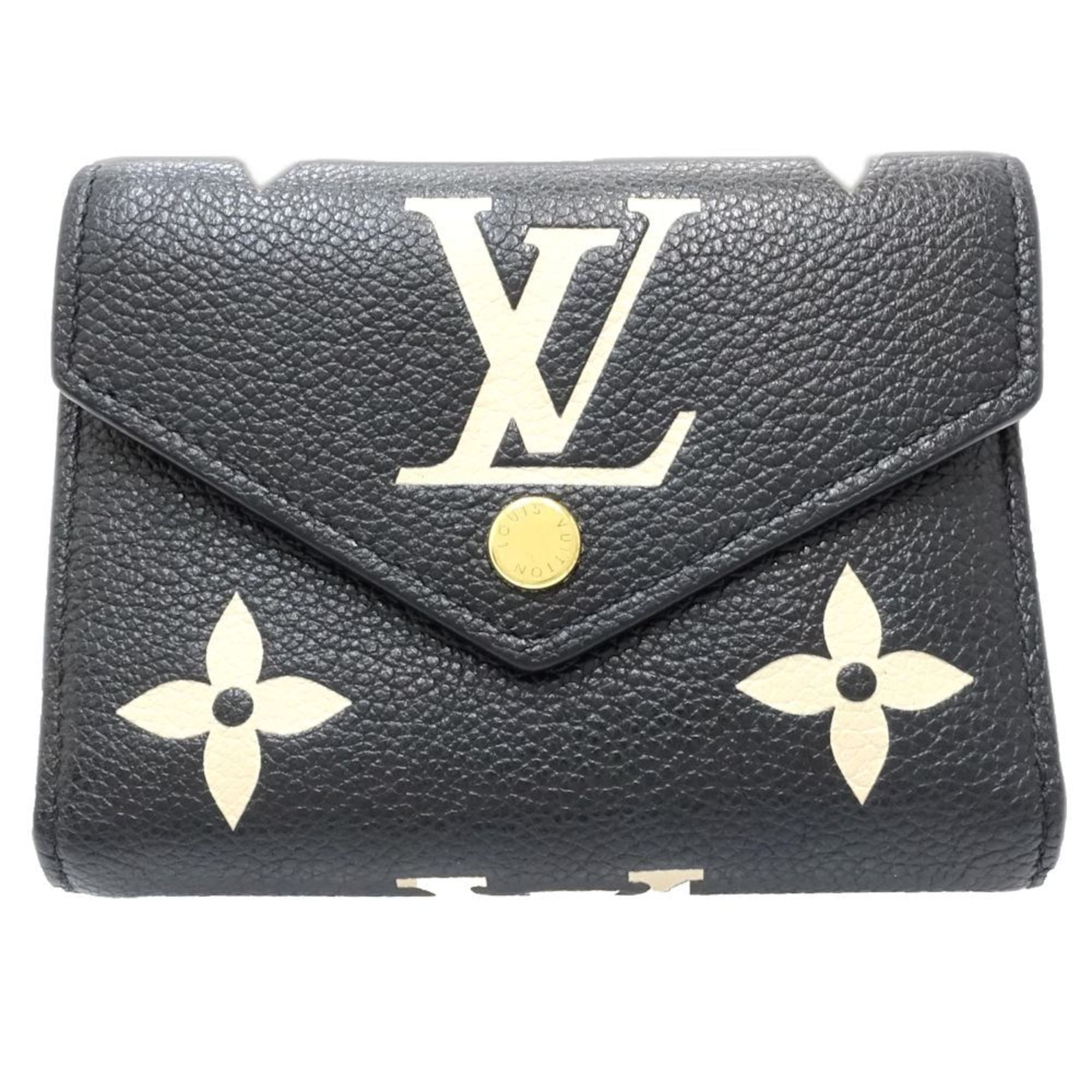 Louis Vuitton Monogram Bicolor Monogram Noir Monogram Empreinte Wallet (Tri-Fold) (Pre-Owned)