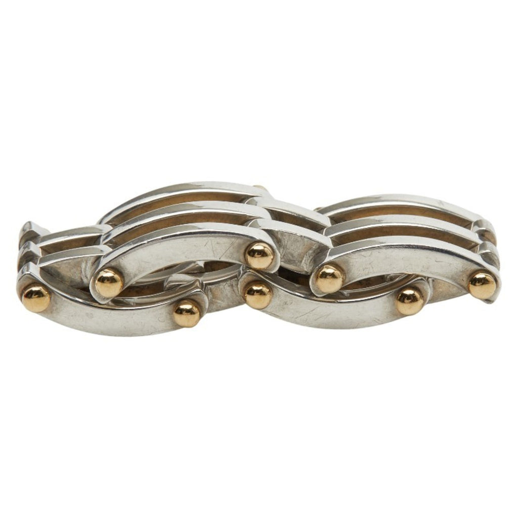 Tiffany Silver Yellow Gold Yellow Gold (18K) Silver 925 Band Ring (Pre-Owned)