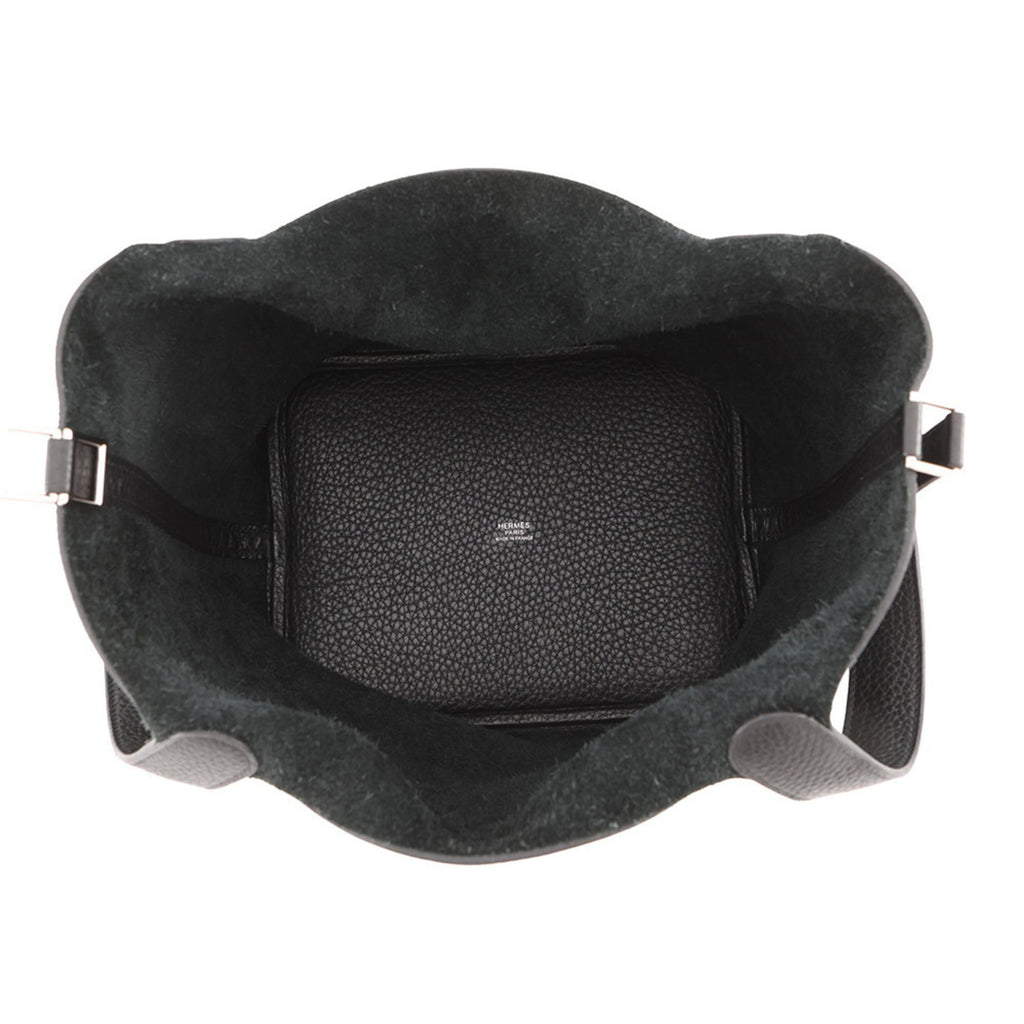 Hermes Picotin Black Taurillon Clemence Leather Handbag (Pre-Owned)