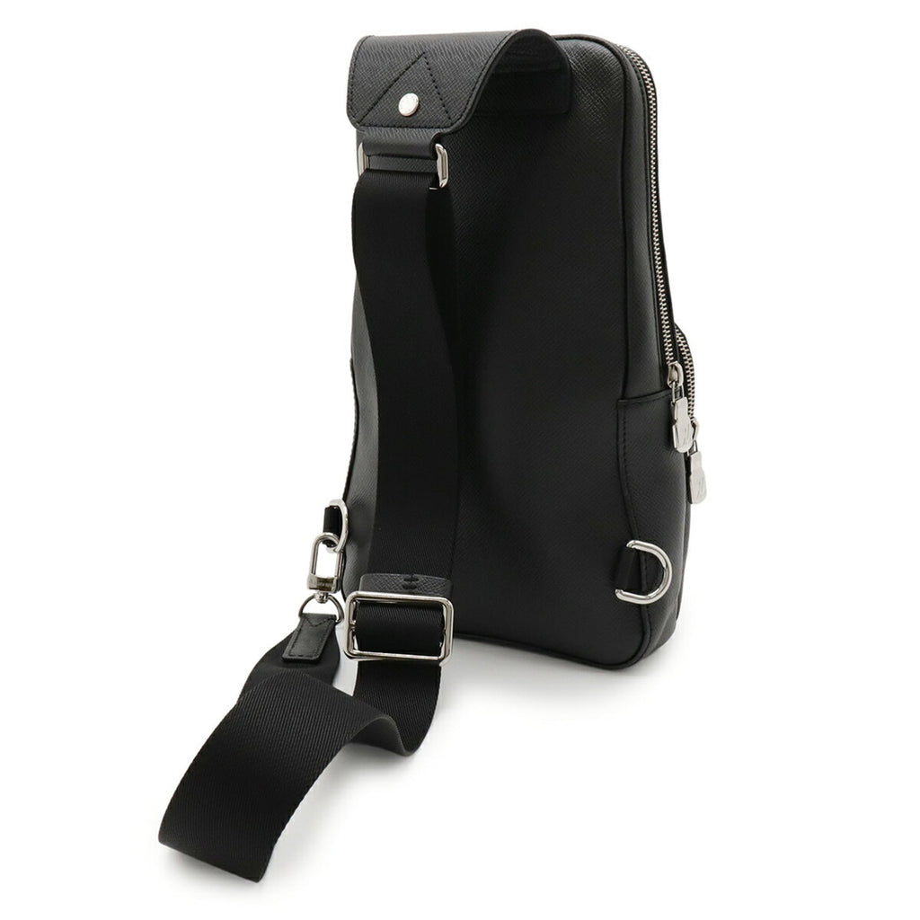 Louis Vuitton Taiga Black Noir Taiga Leather Shoulder Bag Sling Bag (Pre-Owned)